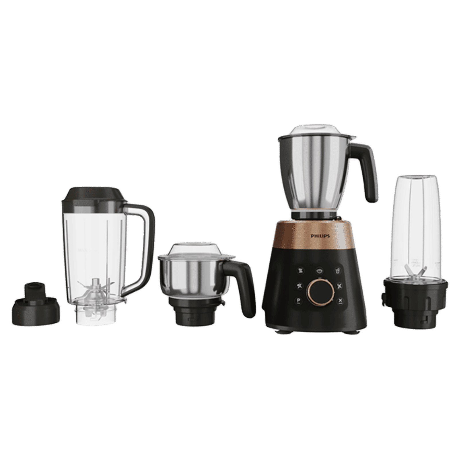 PHILIPS 1000 Watt 4 Jars Mixer Grinder (5 Preset Modes, Black)_1