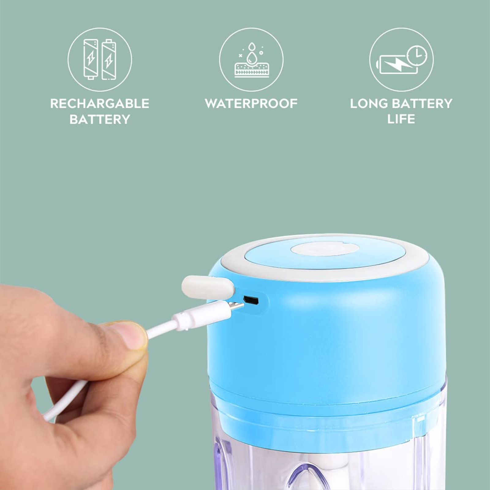 HomePuff H311 30 Watt Electric Vegetable Chopper with 3 Blades (Blue) HomePuff H311 30 Watt Electric Vegetable Chopper with 3 Blades (Blue)_6