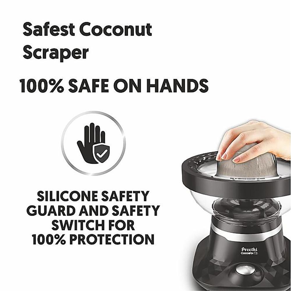 Preethi Cocosta Coconut Scraper & Citrus Juicer (Black) Preethi Cocosta Coconut Scraper & Citrus Juicer (Black)_8