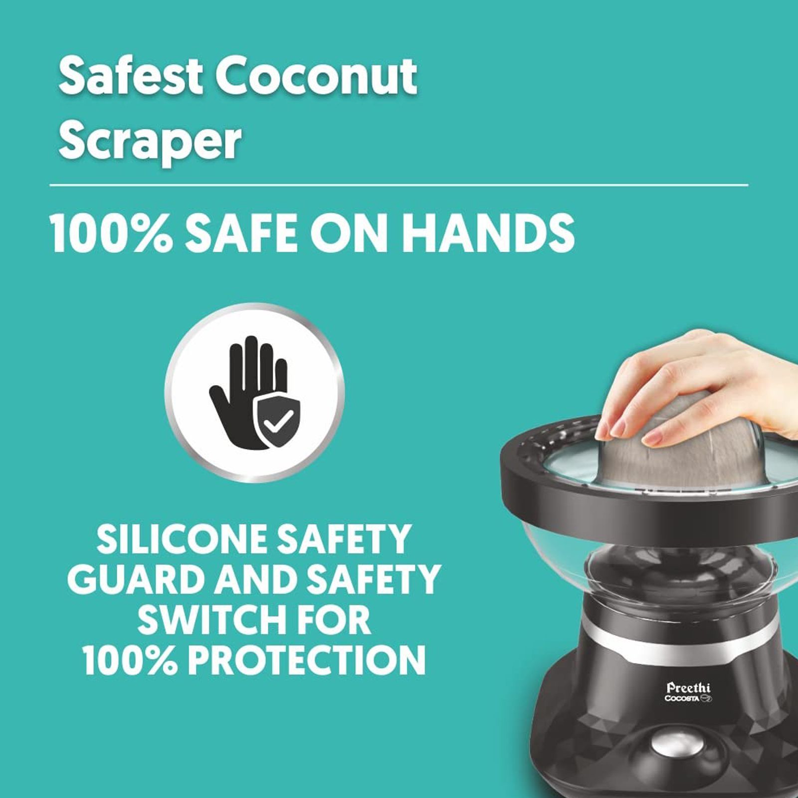 Preethi Cocosta Coconut Scraper & Citrus Juicer (Black) Preethi Cocosta Coconut Scraper & Citrus Juicer (Black)_11