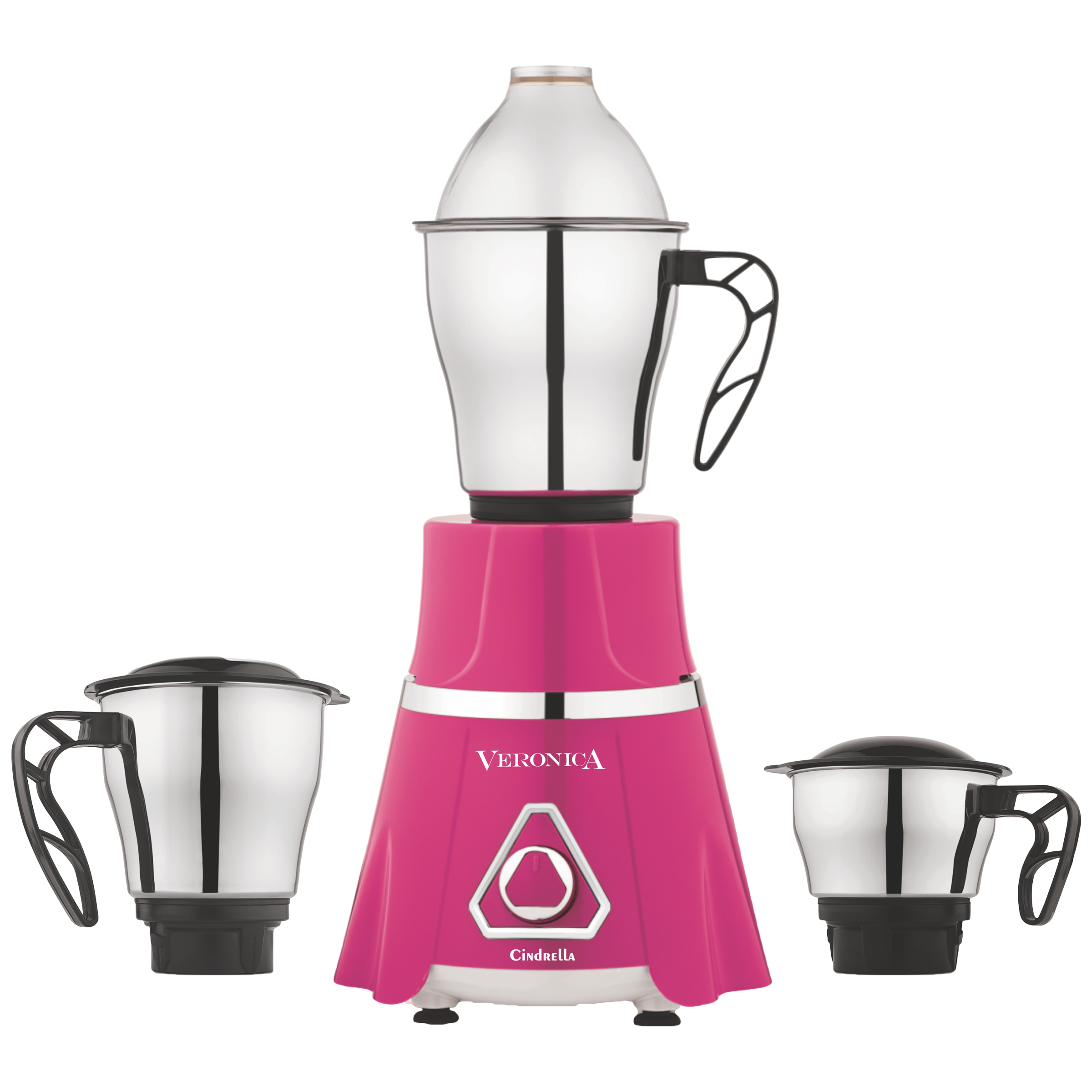 Veronica Cindrella 746 Watt 3 Jars Mixer Grinder (18000 RPM, Twist Lock Jar, Pink)_1