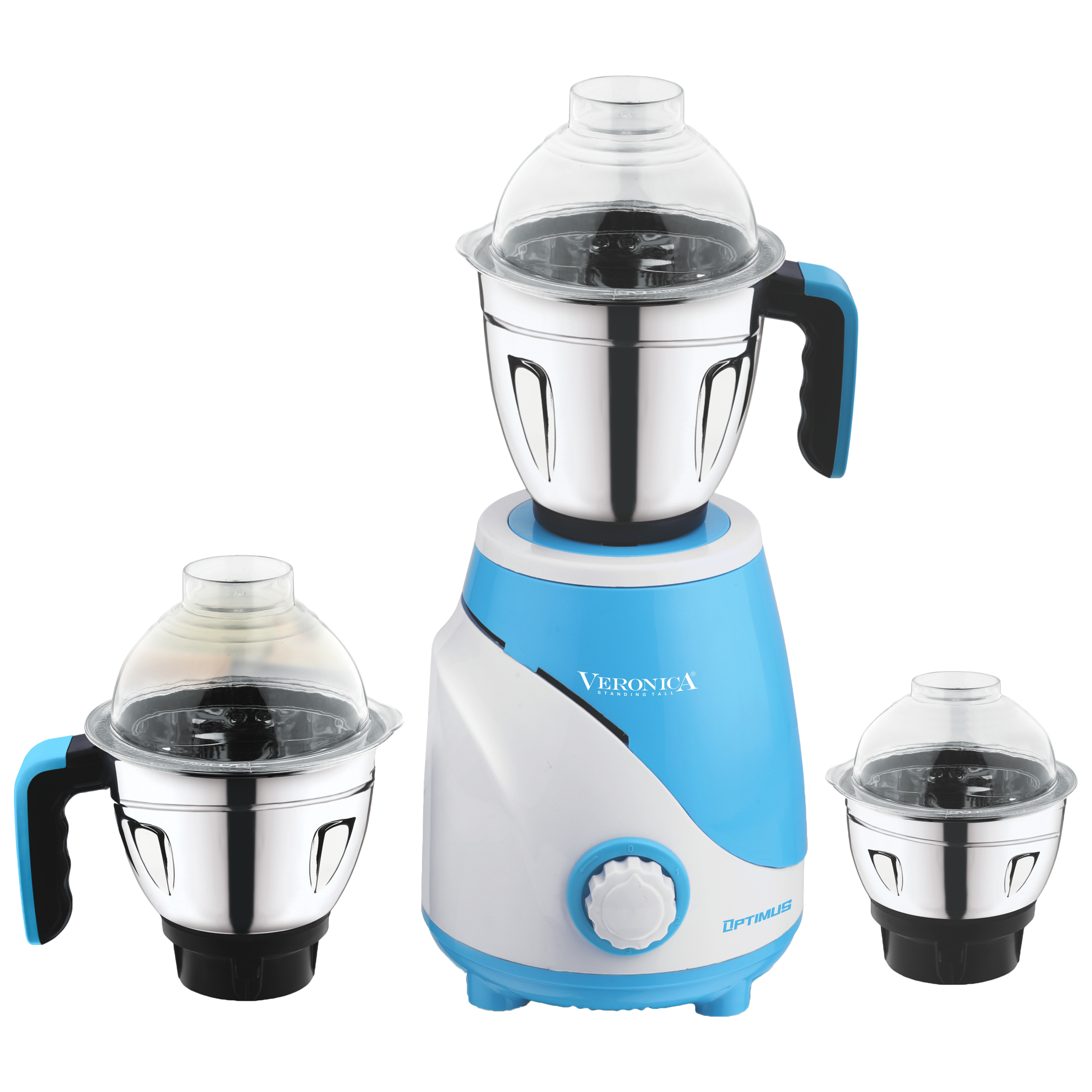 Veronica Optimus 1000 Watt 3 Jars Mixer Grinder (18000 RPM, 3 Speed Settings, Blue and White)_1