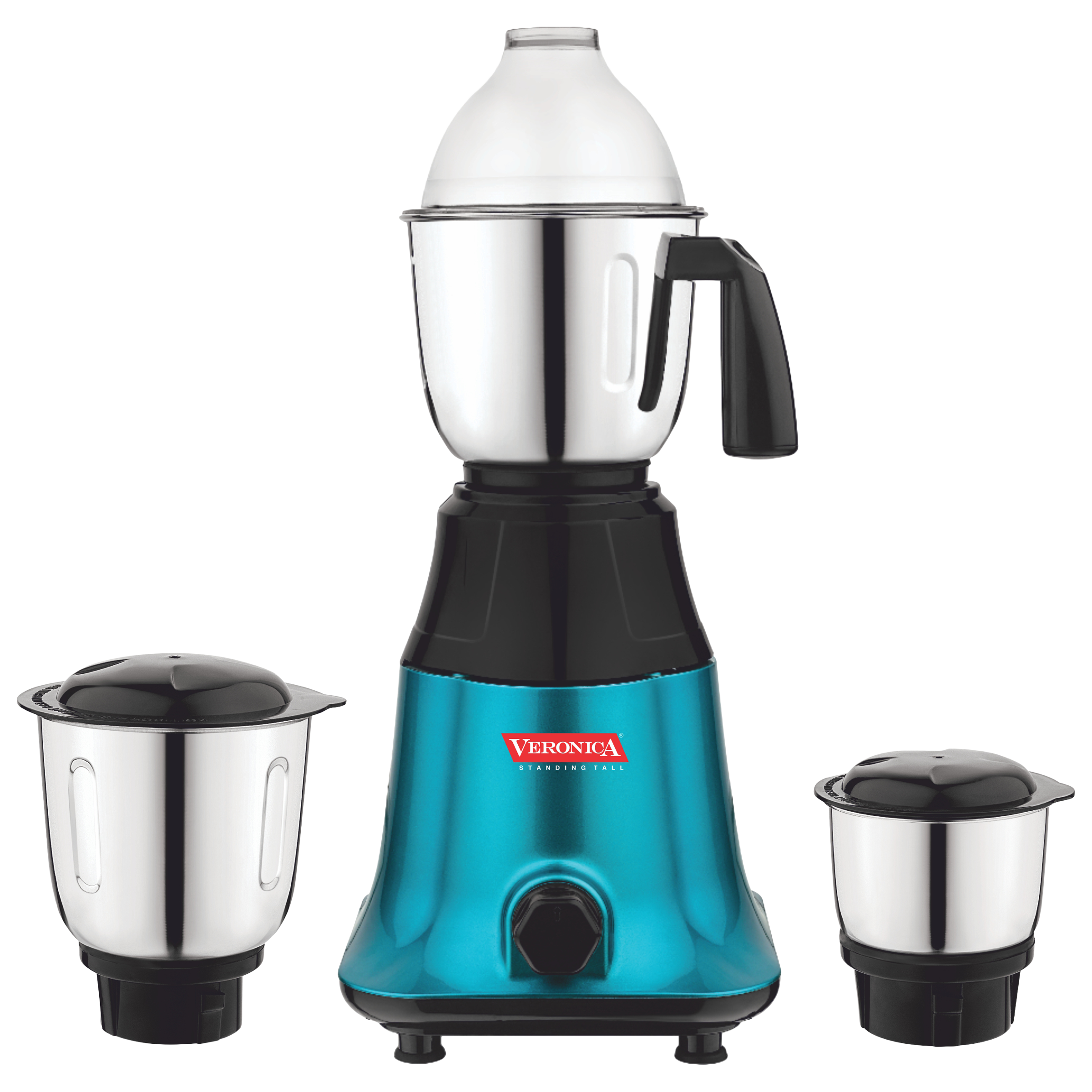 Veronica Prime Star 550 Watt 3 Jars Mixer Grinder (18000 RPM, Motor Overload Protection, Peacock Black)_1