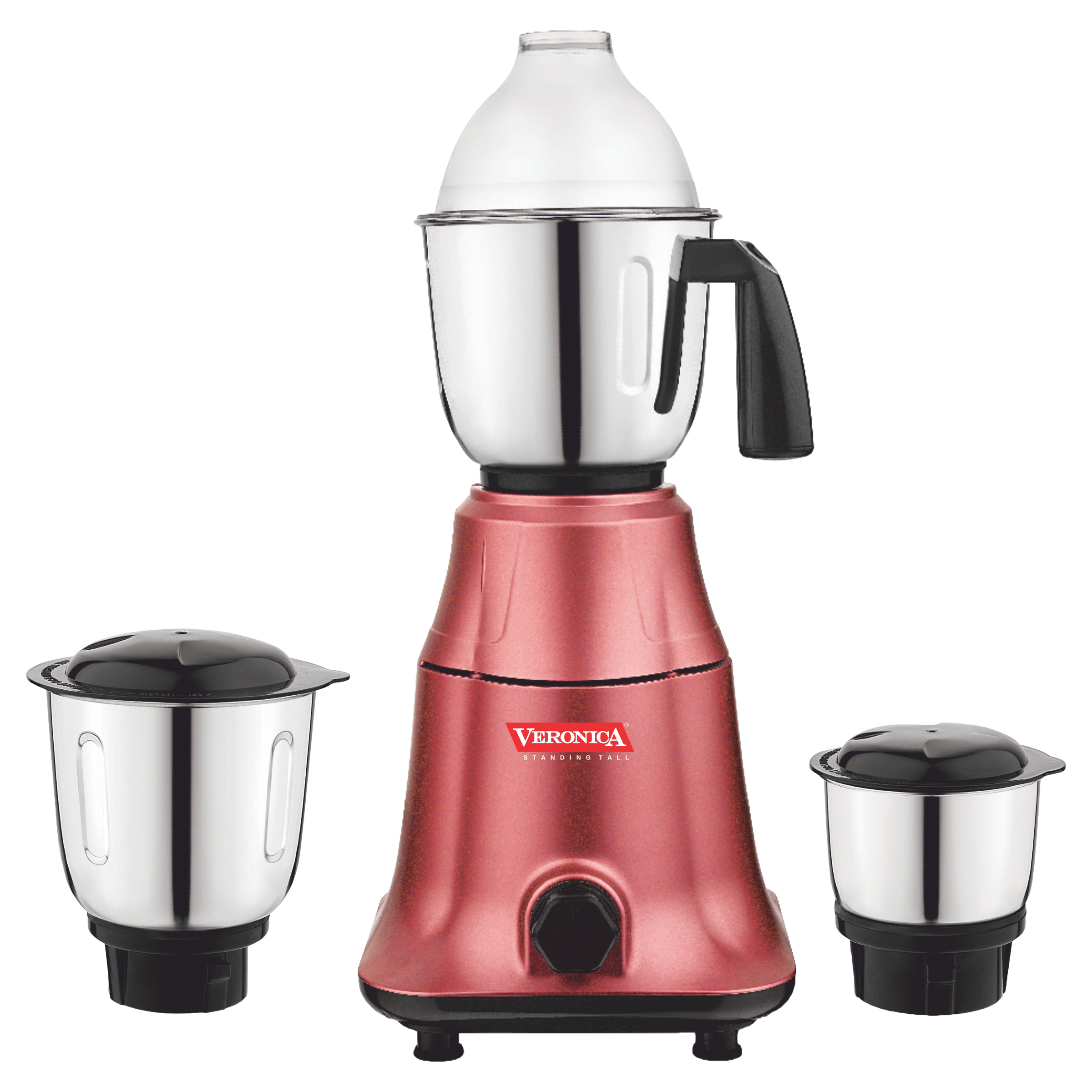 Veronica Prime Star 550 Watt 3 Jars Mixer Grinder (18000 RPM, Motor Overload Protection, Rose Black)_1