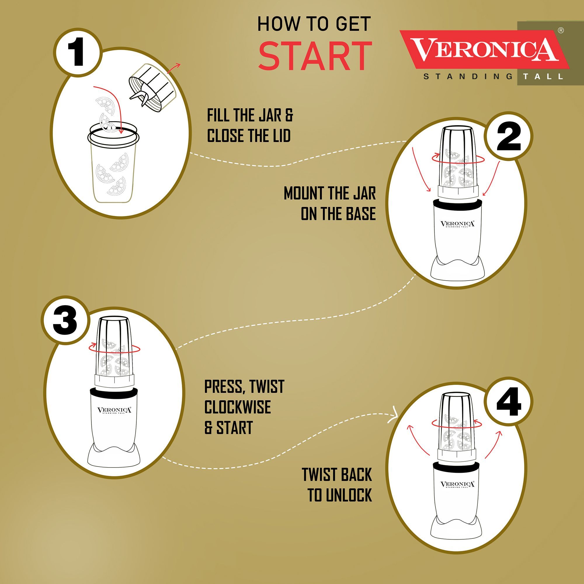 Veronica Nutriblend 500 Watt 2 Jars Mixer Grinder Blender (22000 RPM, Motor Overload Protector, Mehendi Green)_4