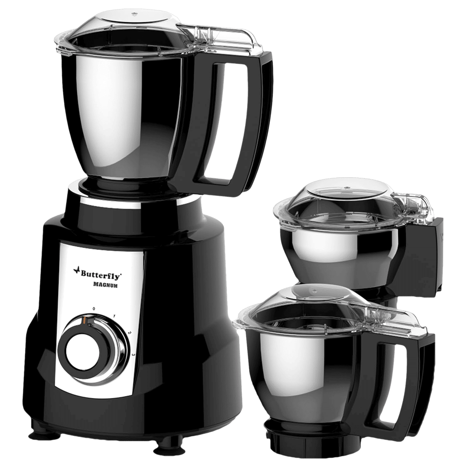 Butterfly Magnum 900 Watt 3 Jars Mixer Grinder (Hands Free Operation, Black)_1