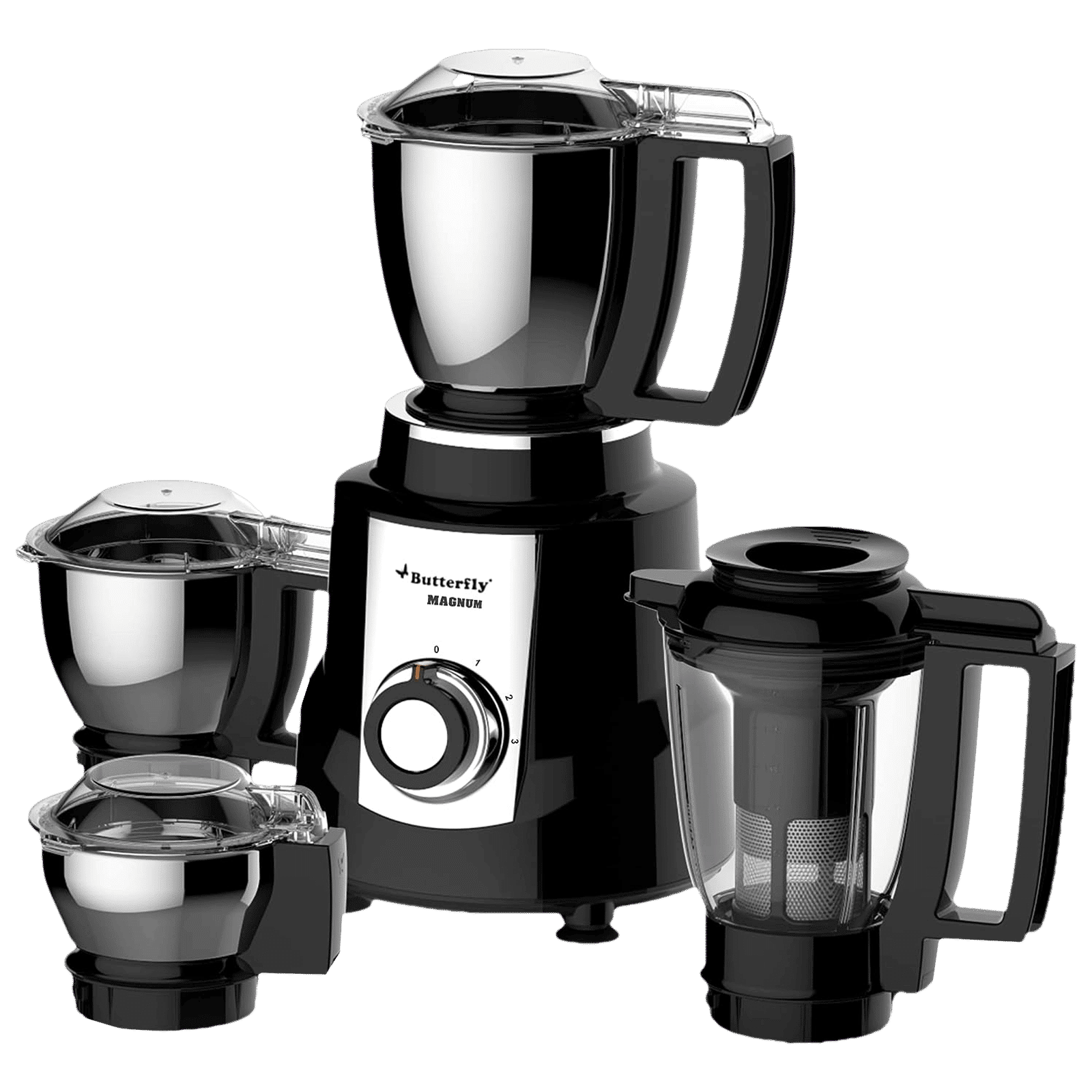 Butterfly Magnum 900 Watt 4 Jars Mixer Grinder (22000 RPM, Spill Proof, Black)_1