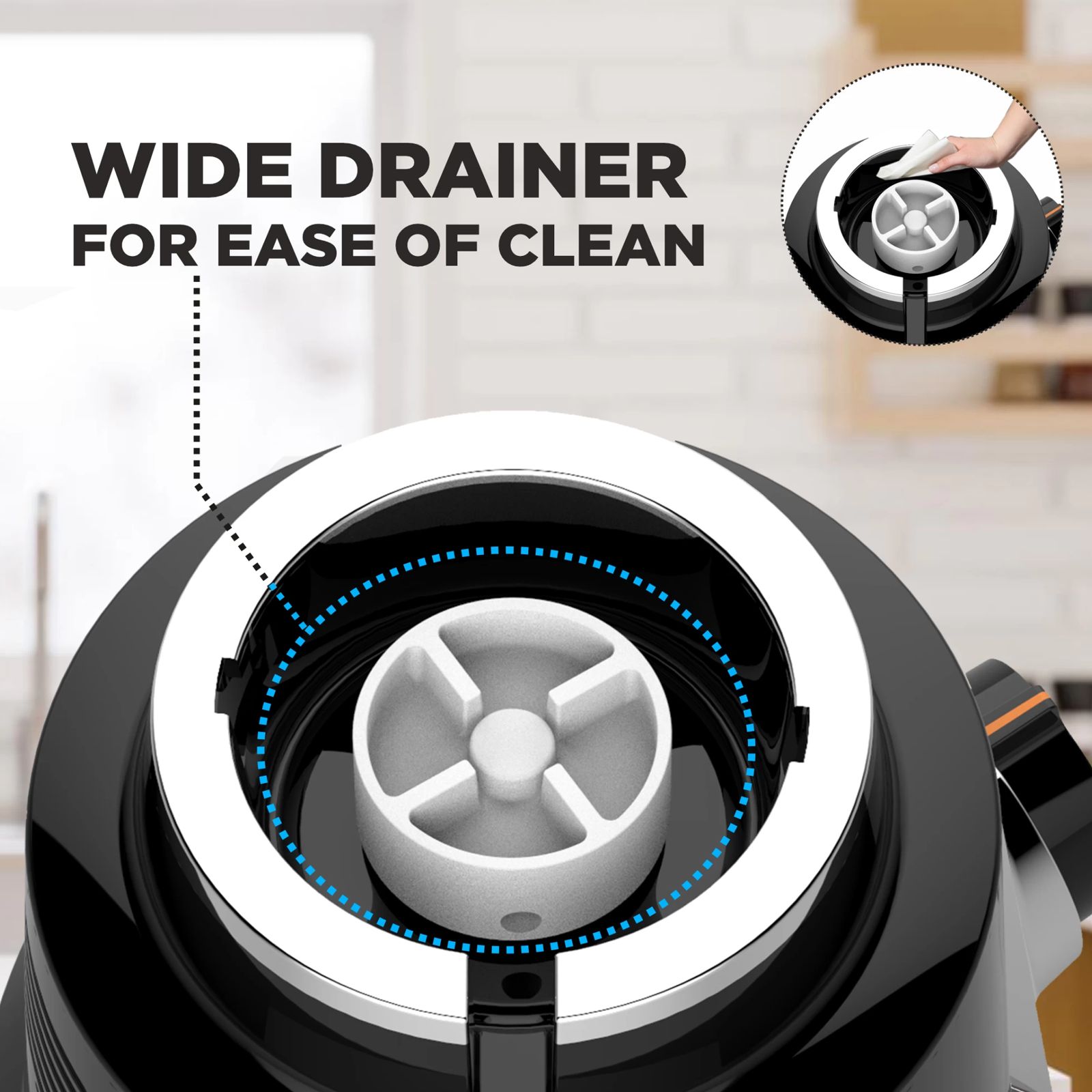 Butterfly Magnum 900 Watt 4 Jars Mixer Grinder (22000 RPM, Spill Proof, Black)_7