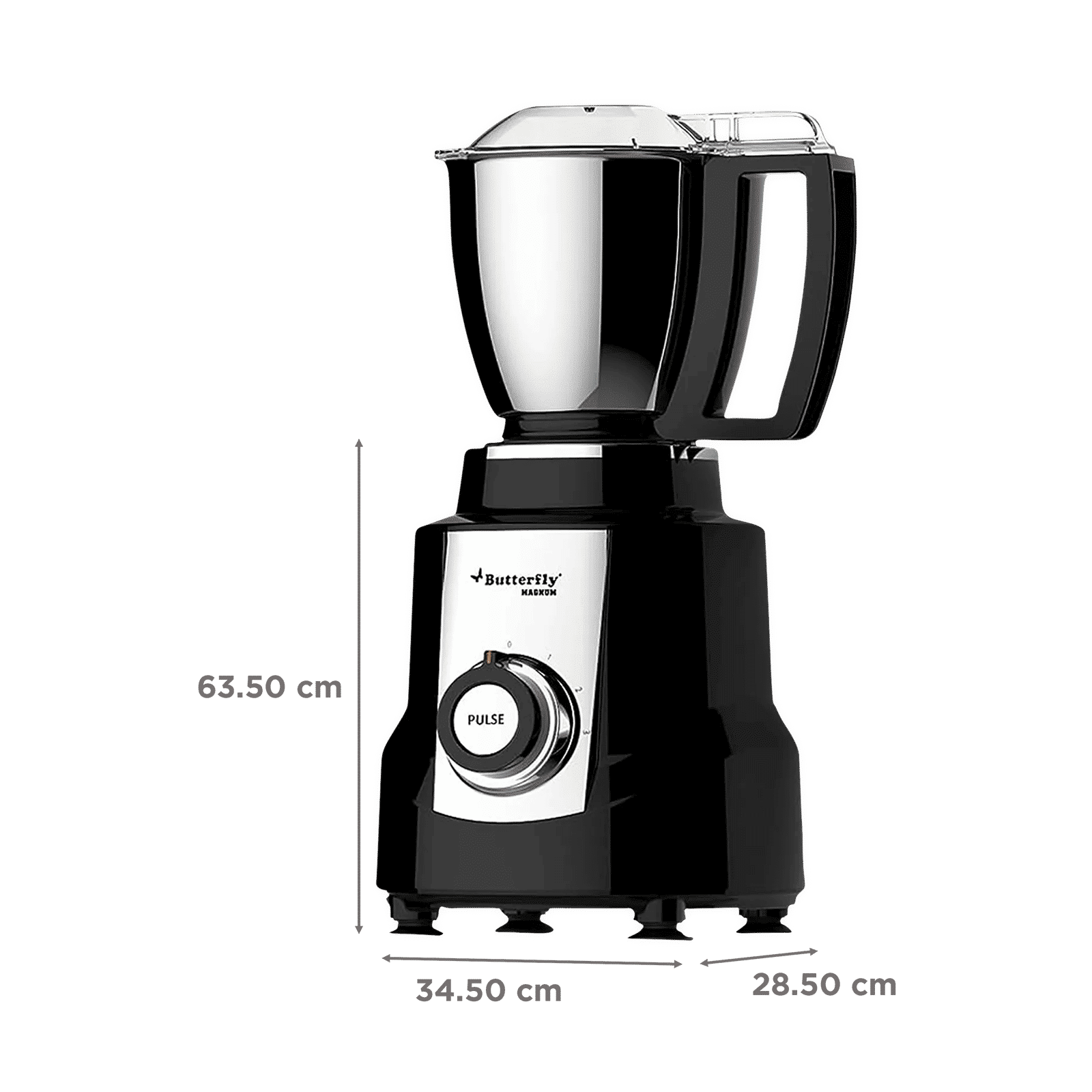 Butterfly Magnum 900 Watt 4 Jars Mixer Grinder (22000 RPM, Spill Proof, Black)_3
