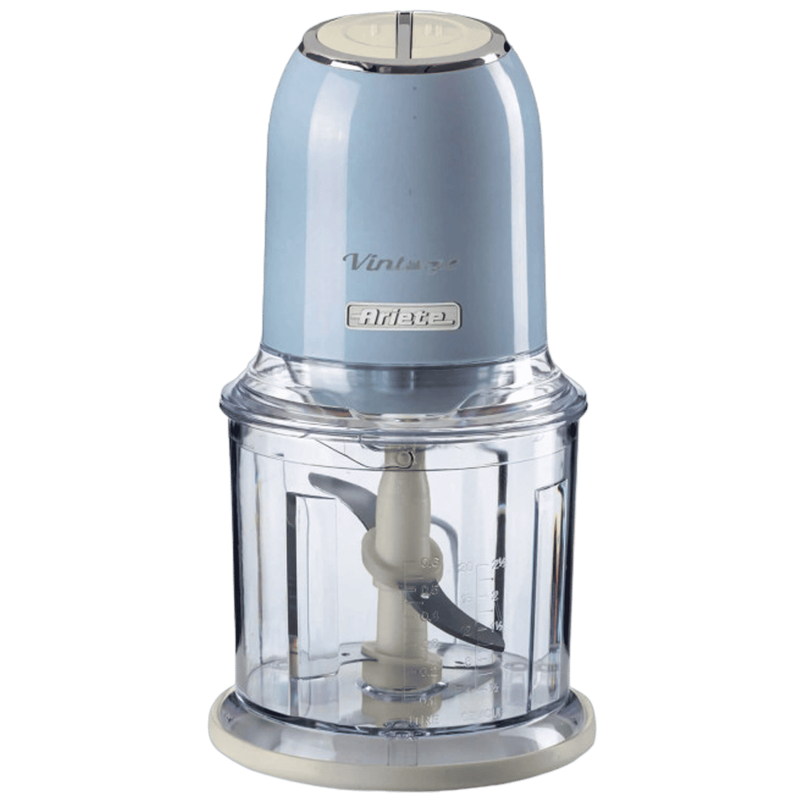 Ariete Vintage 400 Watt Vegetable and Fruit Chopper with 4 Blades (Blue) Ariete Vintage 400 Watt Vegetable and Fruit Chopper with 4 Blades (Blue)_1