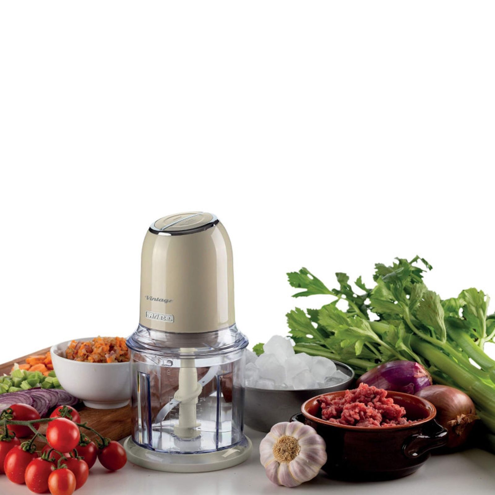 Ariete Vintage 400 Watt Vegetable and Fruit Chopper with 4 Blades (Beige)_7