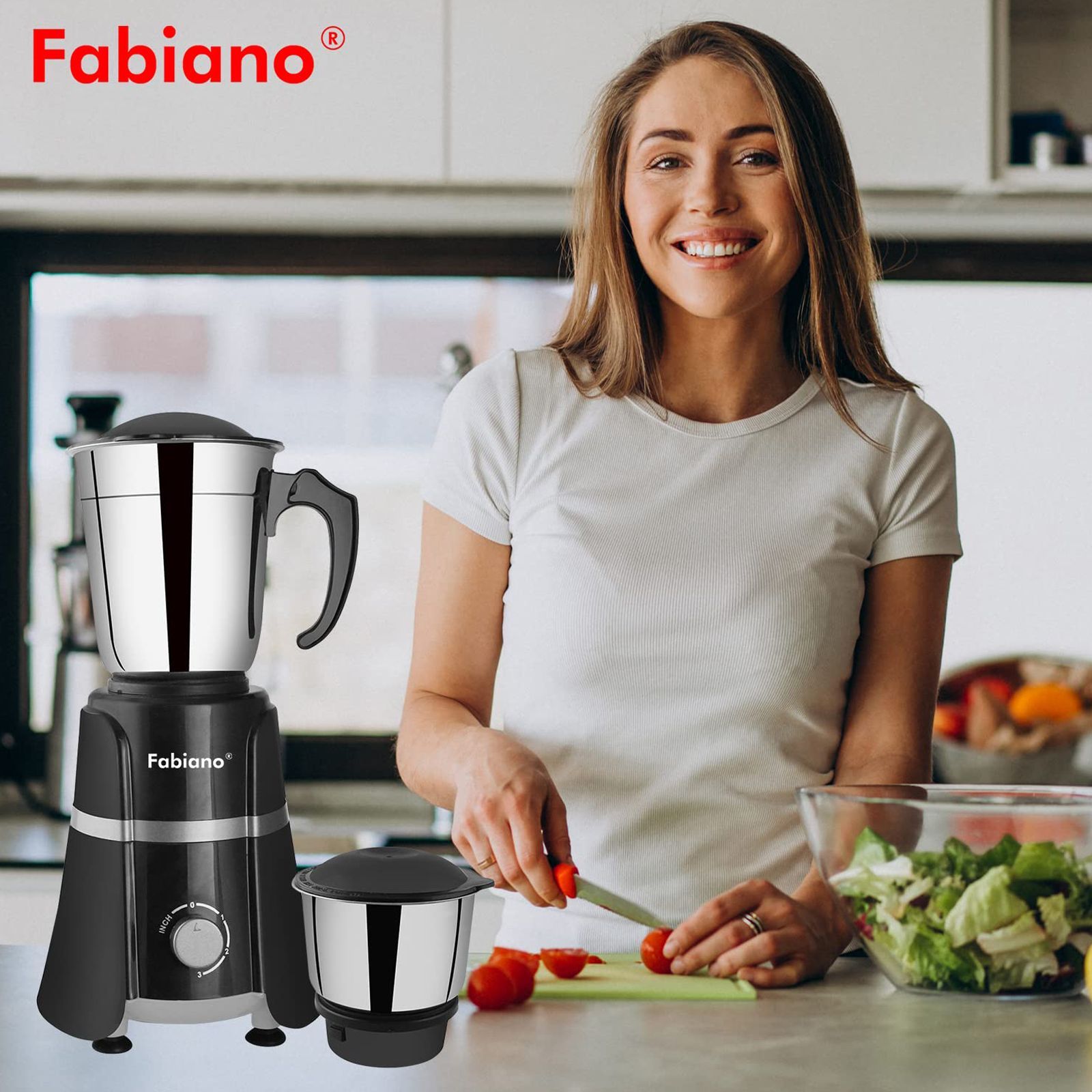 Fabiano FAB-MG-Bliss 500 Watt 2 Jars Juicer Mixer Grinder (Black)_7