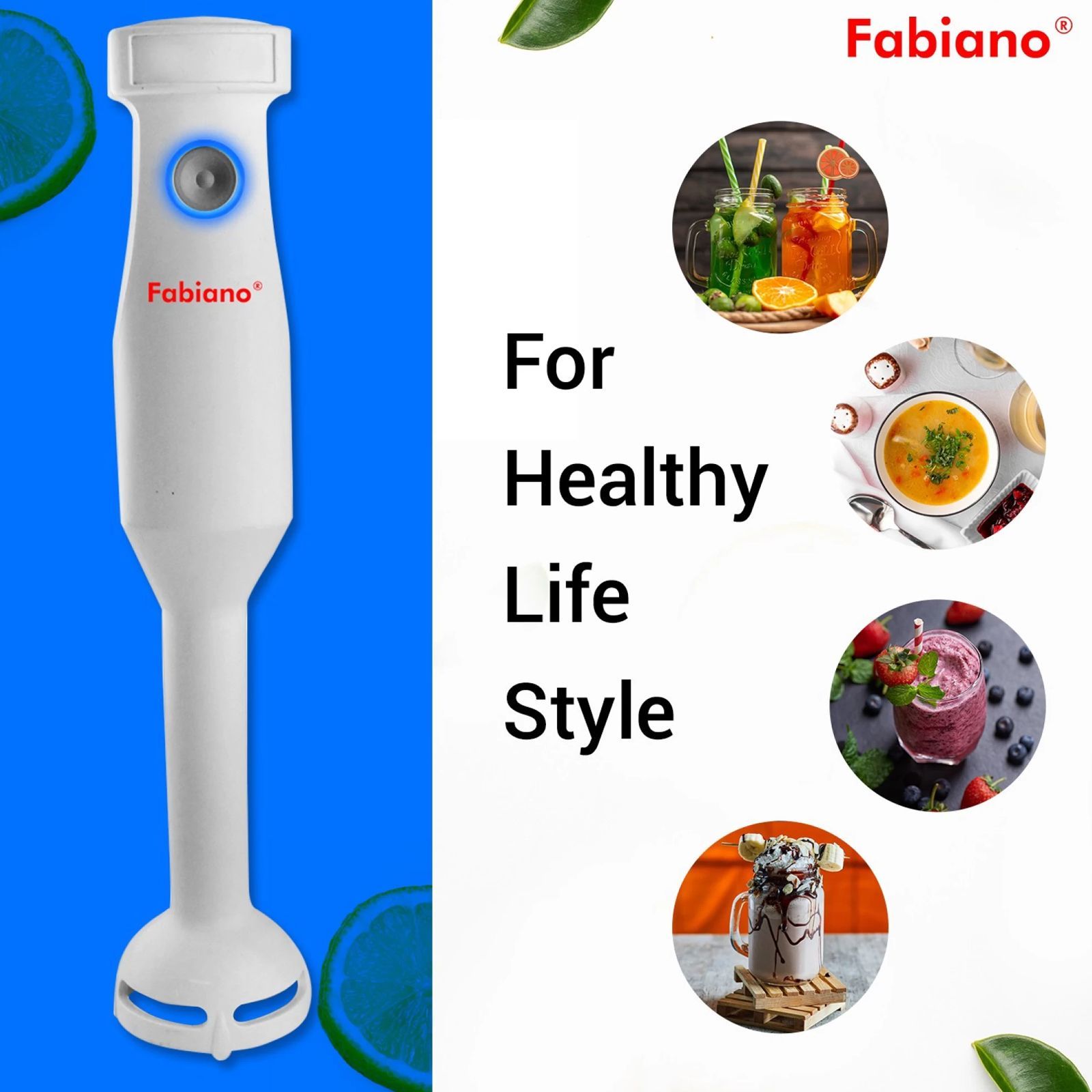 Fabiano Glam 250 Watt Hand Blender (Speed Control, White) Fabiano Glam 250 Watt Hand Blender (Speed Control, White)_4