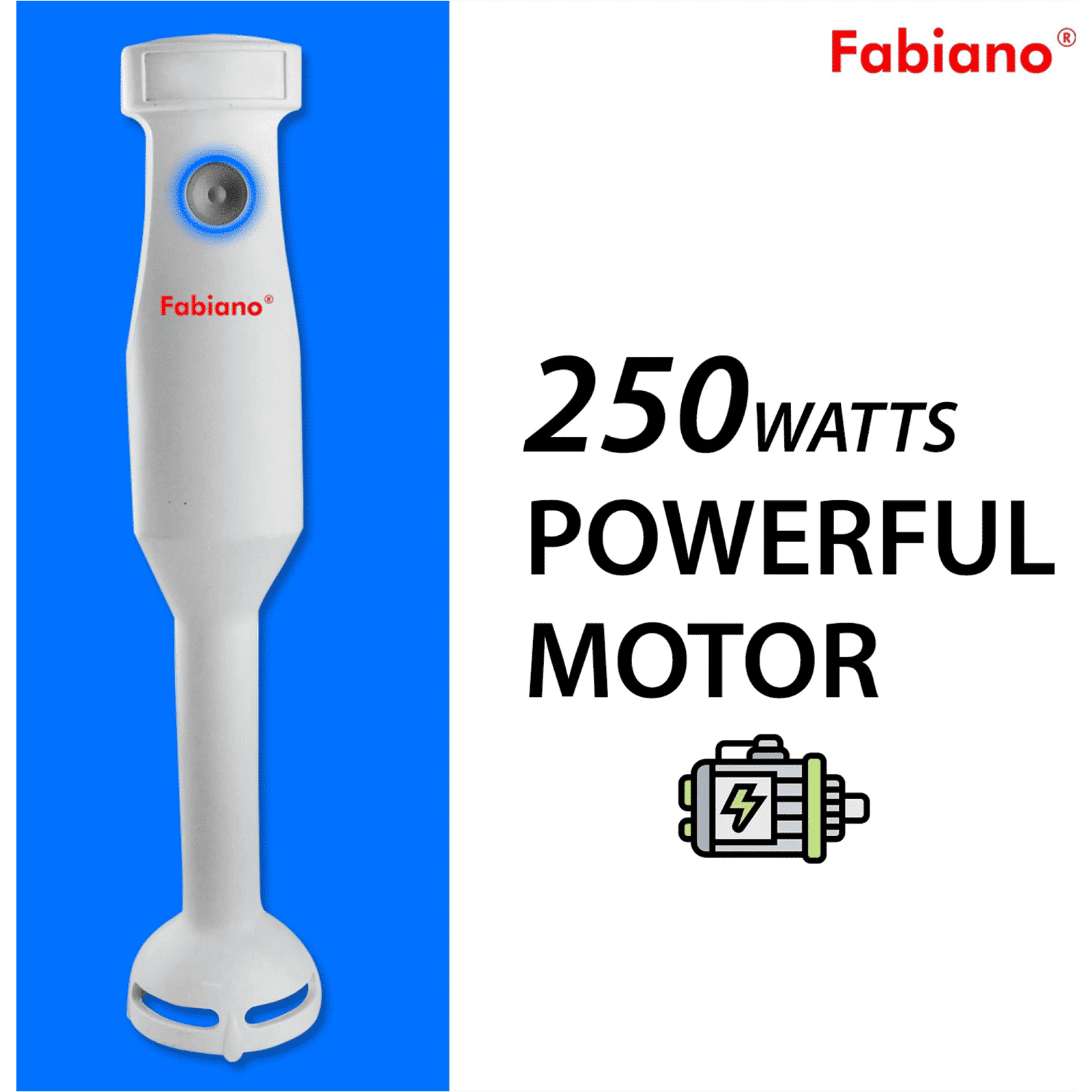 Fabiano Glam 250 Watt Hand Blender (Speed Control, White) Fabiano Glam 250 Watt Hand Blender (Speed Control, White)_5