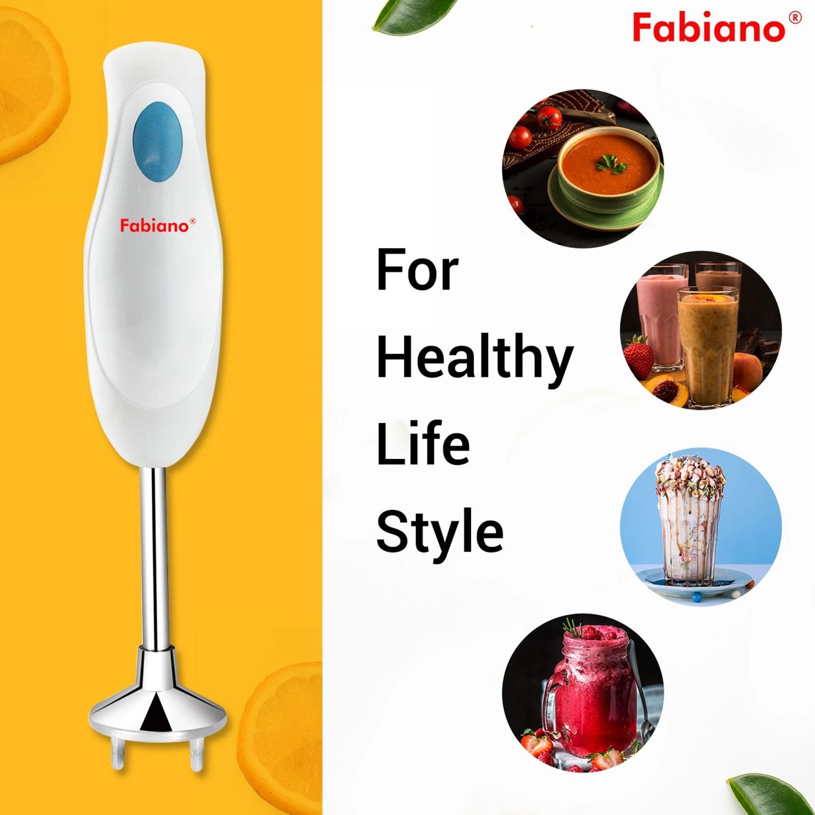 Fabiano Swirl 300 Watt Hand Blender (Speed Control, White)_3