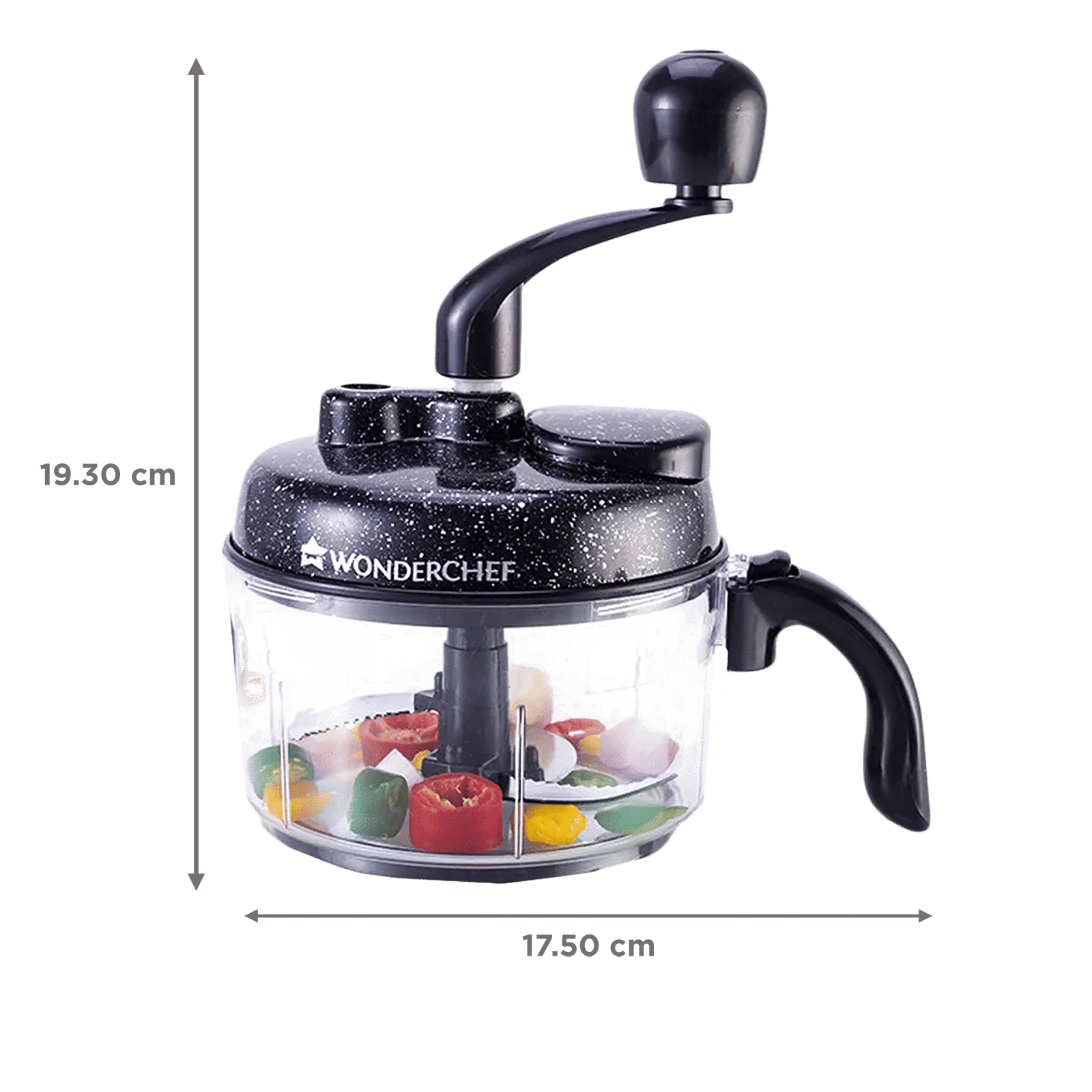 WONDERCHEF Turbo Vegetable and Fruit Chopper with 4 Blades (Black)_3