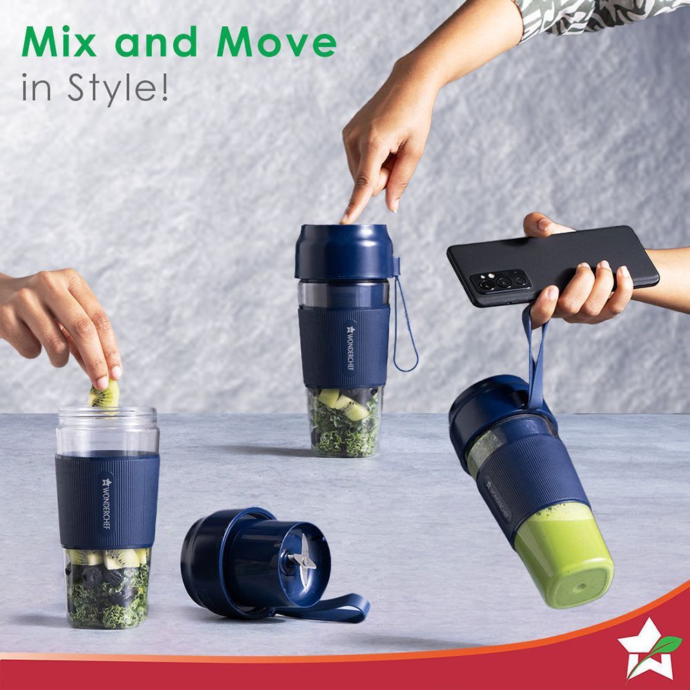 WONDERCHEF Nutri Cup 40 Watt Portable Blender (Dishwasher Safe, Blue)_15