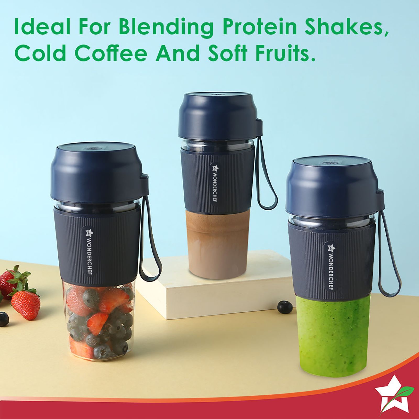 WONDERCHEF Nutri Cup 40 Watt Portable Blender (Dishwasher Safe, Blue)_17