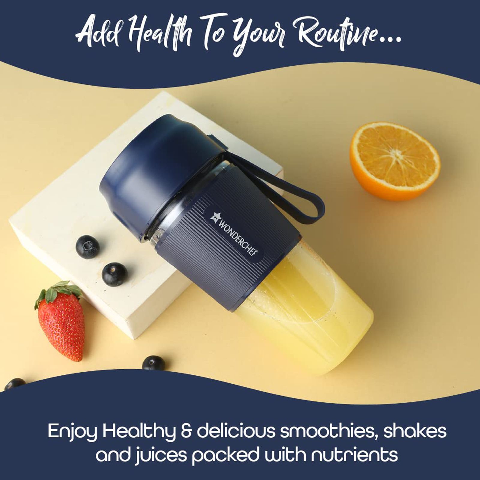 WONDERCHEF Nutri Cup 40 Watt Portable Blender (Dishwasher Safe, Blue)_7