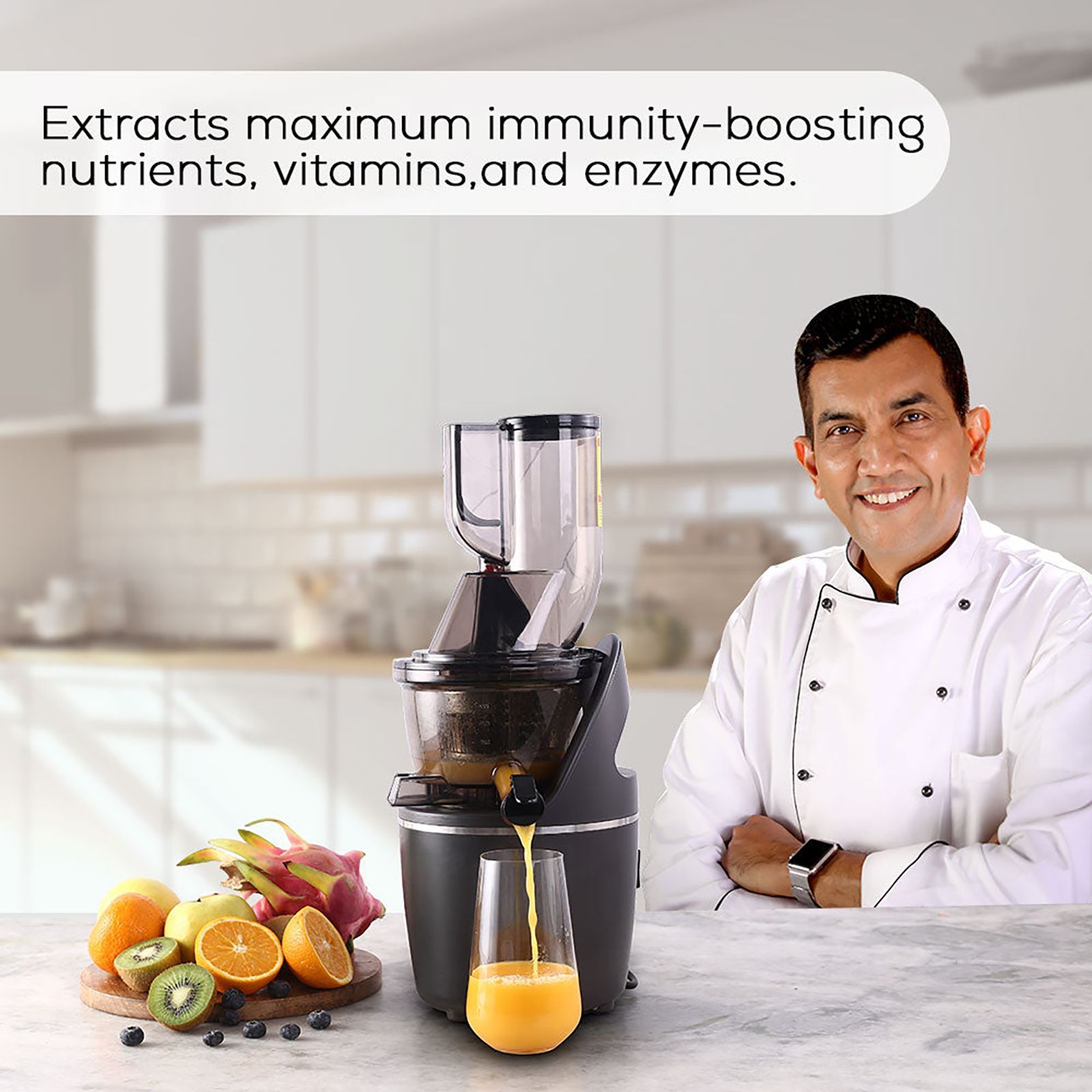 WONDERCHEF Regalia 240 Watt 2 Jars Cold Press Slow Juicer (55 RPM, Powerful and Nutritional, Black)_8