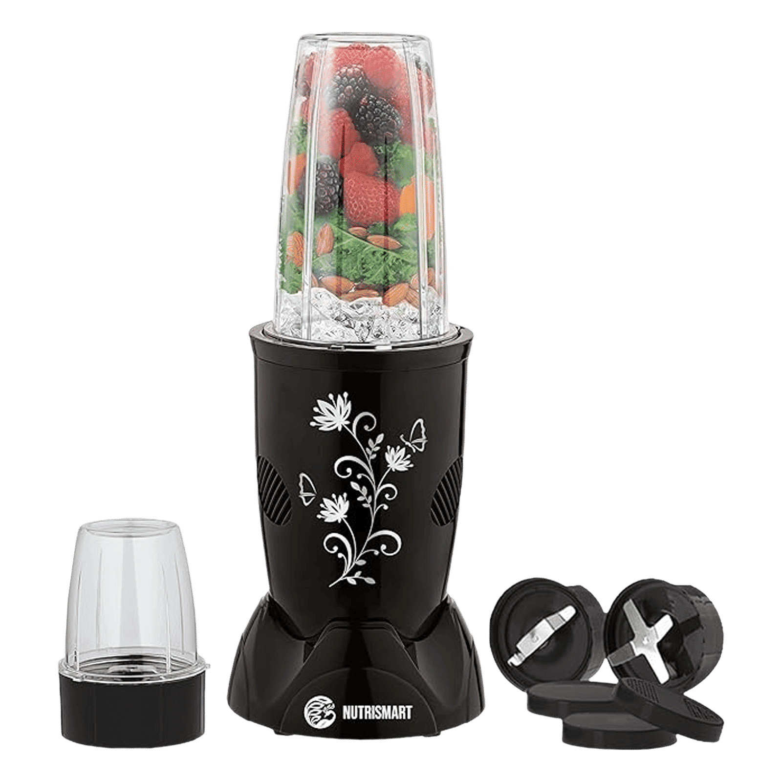 Nutrismart NS Bullet 500 Watt 2 Jars Mixer Grinder Blender (22000 RPM, Copper Winding, Black)_1