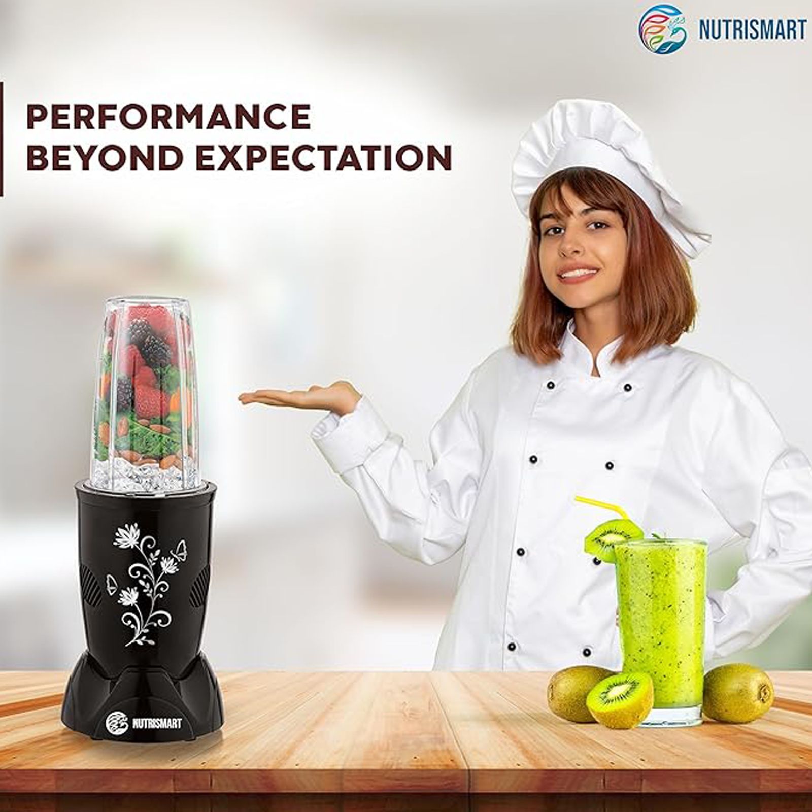 Nutrismart NS Bullet 500 Watt 2 Jars Mixer Grinder Blender (22000 RPM, Copper Winding, Black)_5