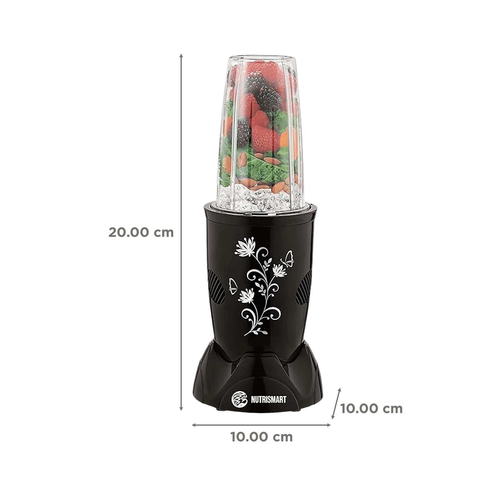 Nutrismart NS Bullet 500 Watt 2 Jars Mixer Grinder Blender (22000 RPM, Copper Winding, Black)_3