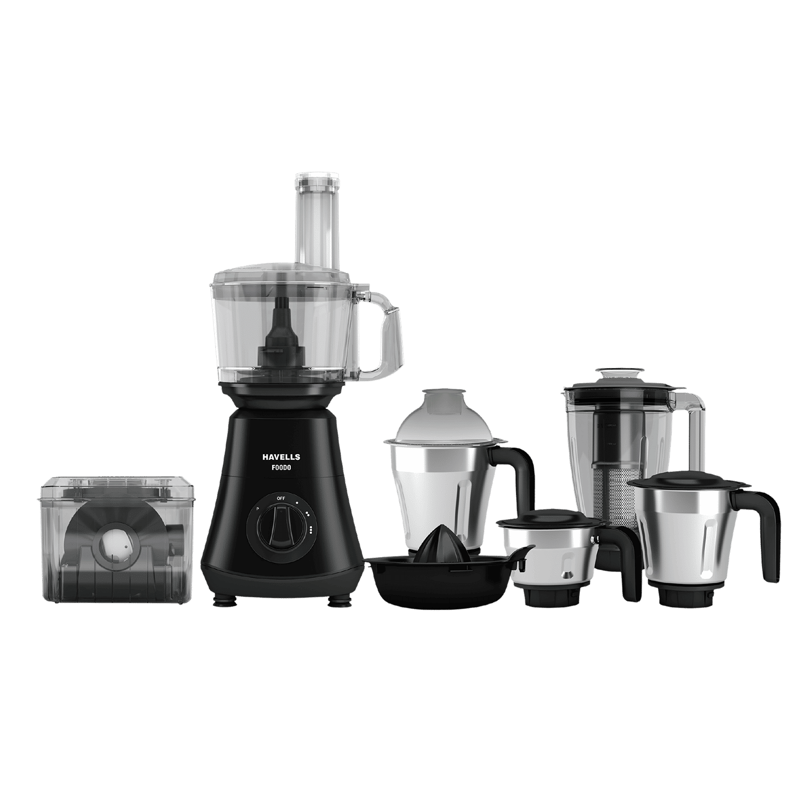 HAVELLS Foodo 750 Watt Food Processor with 10 Blades (Black) HAVELLS Foodo 750 Watt Food Processor with 10 Blades (Black)_1
