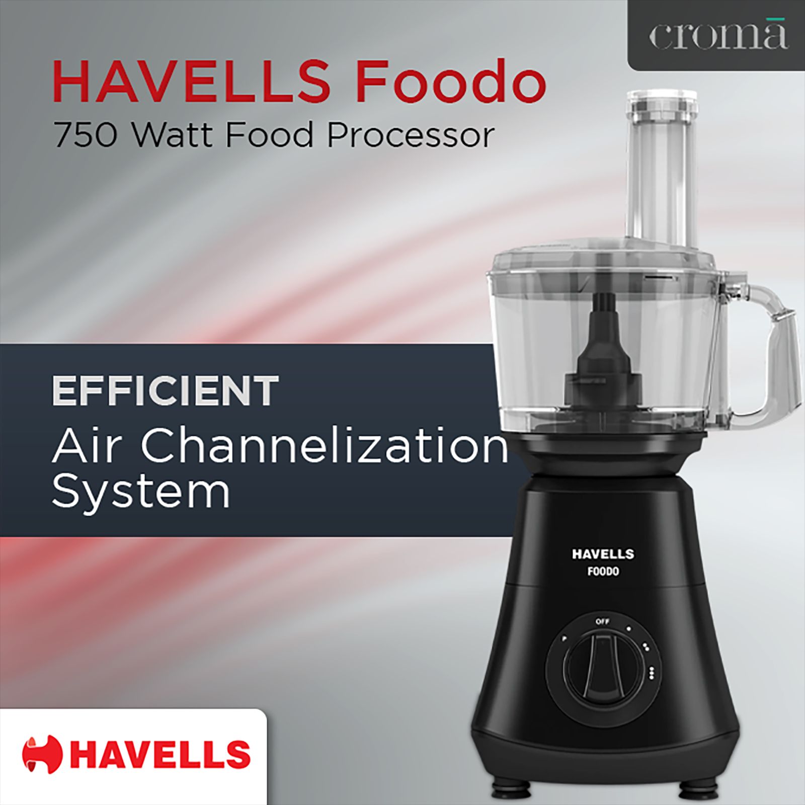 HAVELLS Foodo 750 Watt Food Processor with 10 Blades (Black) HAVELLS Foodo 750 Watt Food Processor with 10 Blades (Black)_9