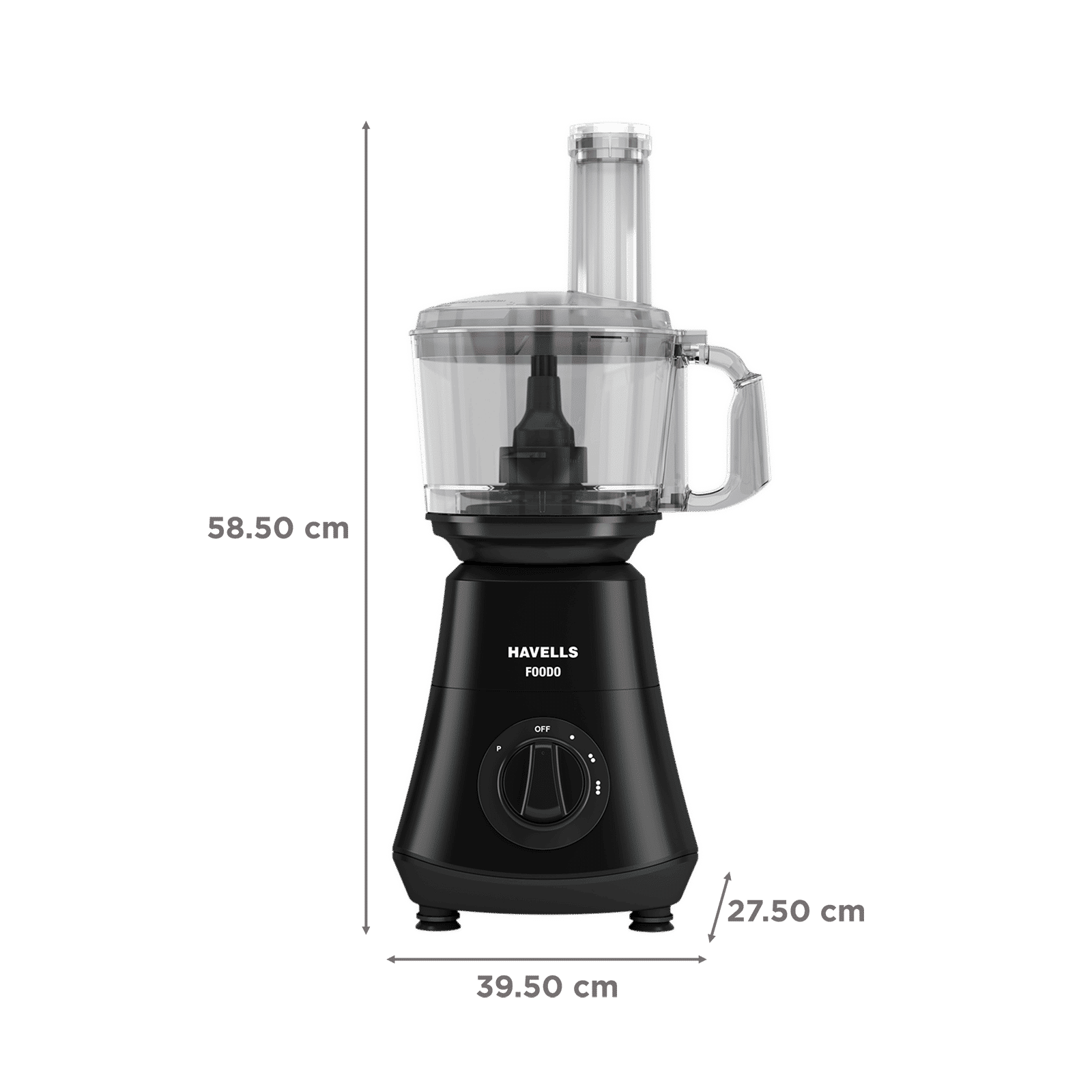 HAVELLS Foodo 750 Watt Food Processor with 10 Blades (Black) HAVELLS Foodo 750 Watt Food Processor with 10 Blades (Black)_3
