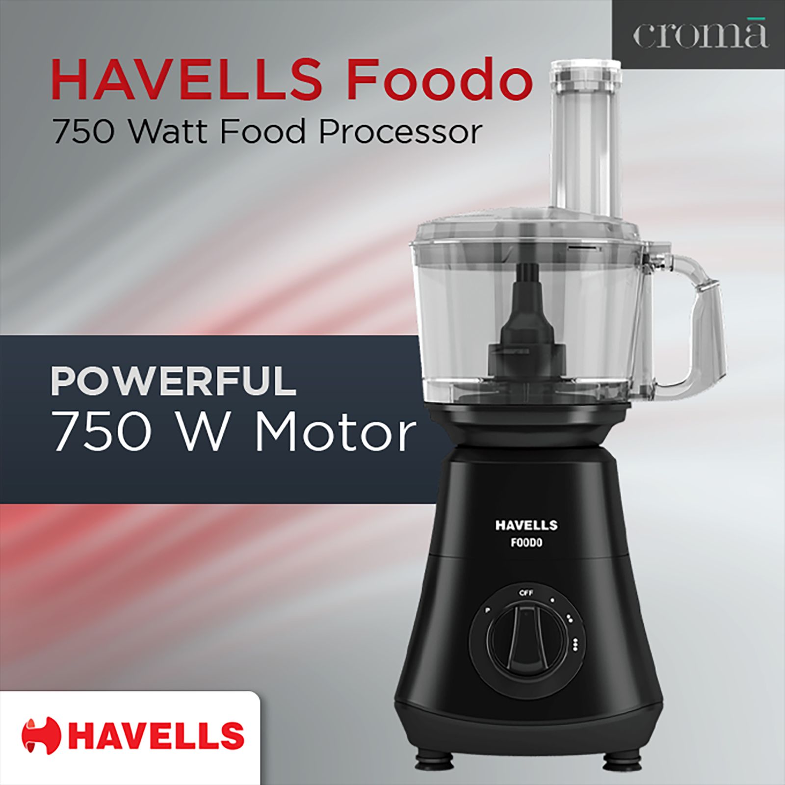 HAVELLS Foodo 750 Watt Food Processor with 10 Blades (Black) HAVELLS Foodo 750 Watt Food Processor with 10 Blades (Black)_8