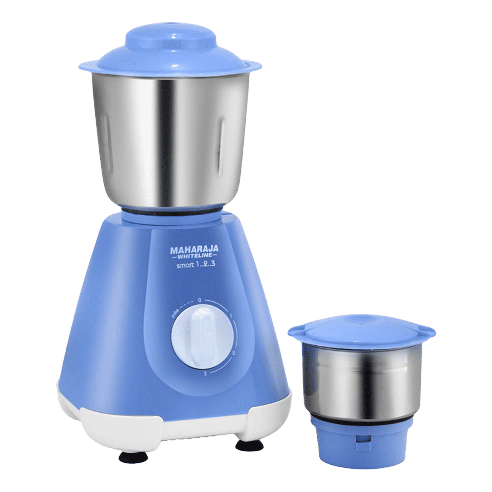 MAHARAJA WHITELINE Smart 123 500 Watt 2 Jars Mixer Grinder (20000 RPM, Air Ventilation System, Blue & Silver)_1