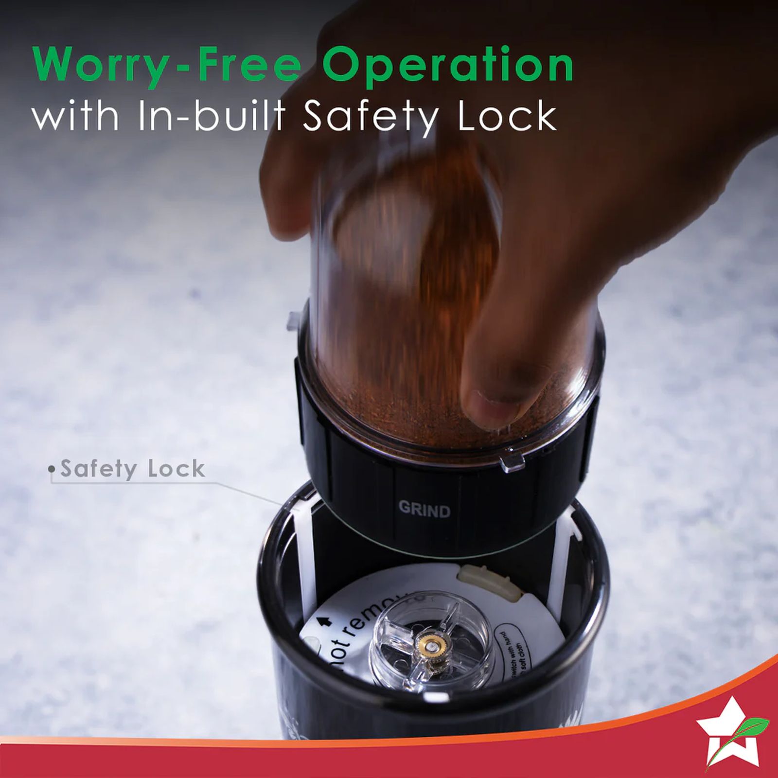 WONDERCHEF Nutri-blend 500 Watt 3 Jars Mixer Grinder Blender (22000 RPM, Copper Motor, Black)_8