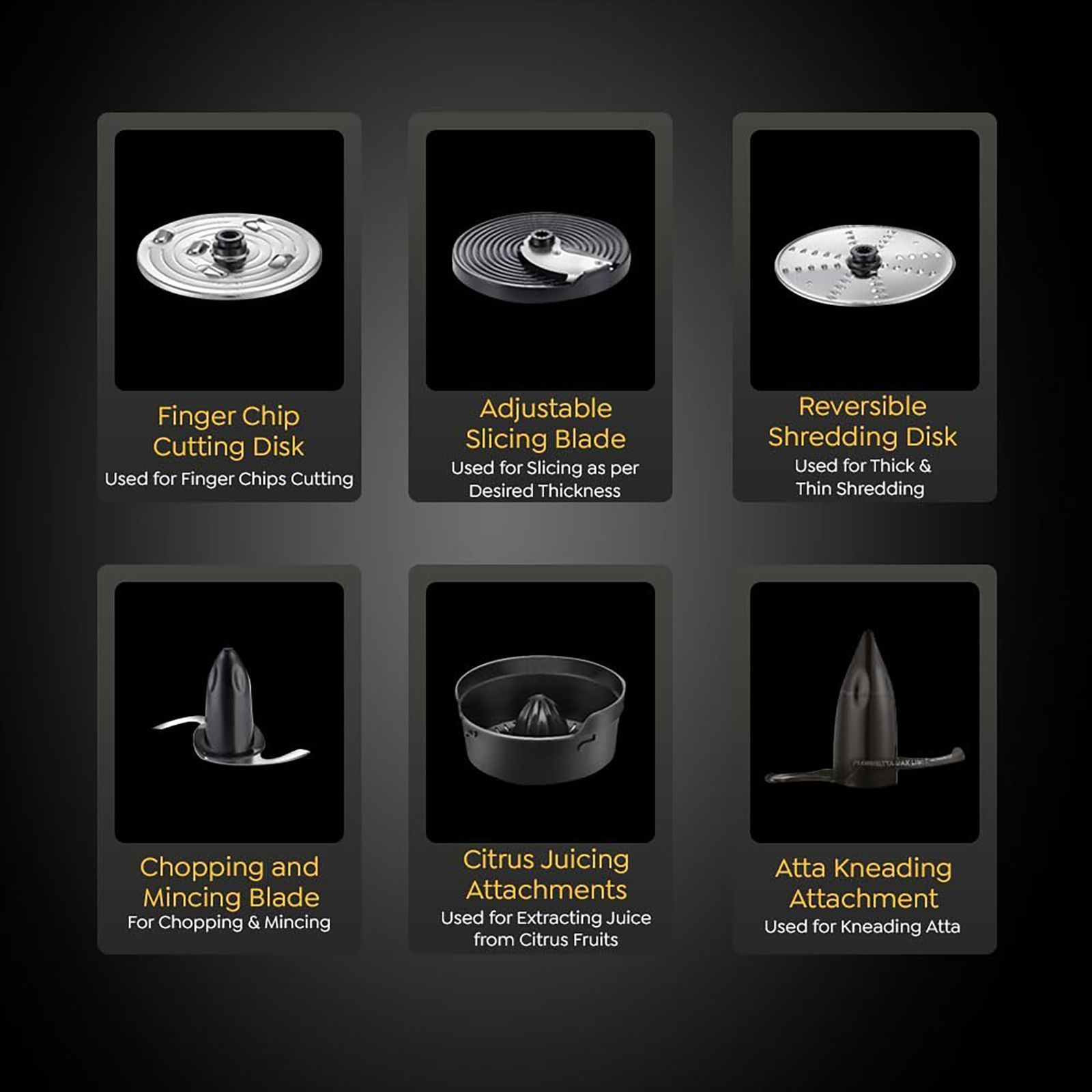 Prestige Endura Pro 1000 Watt Food Processor with 7 Blades (Black) Prestige Endura Pro 1000 Watt Food Processor with 7 Blades (Black)_10