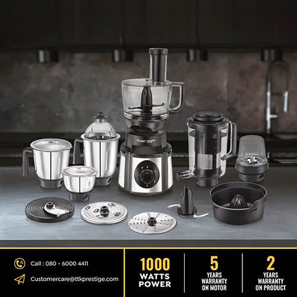 Prestige Endura Pro 1000 Watt Food Processor with 7 Blades (Black) Prestige Endura Pro 1000 Watt Food Processor with 7 Blades (Black)_11