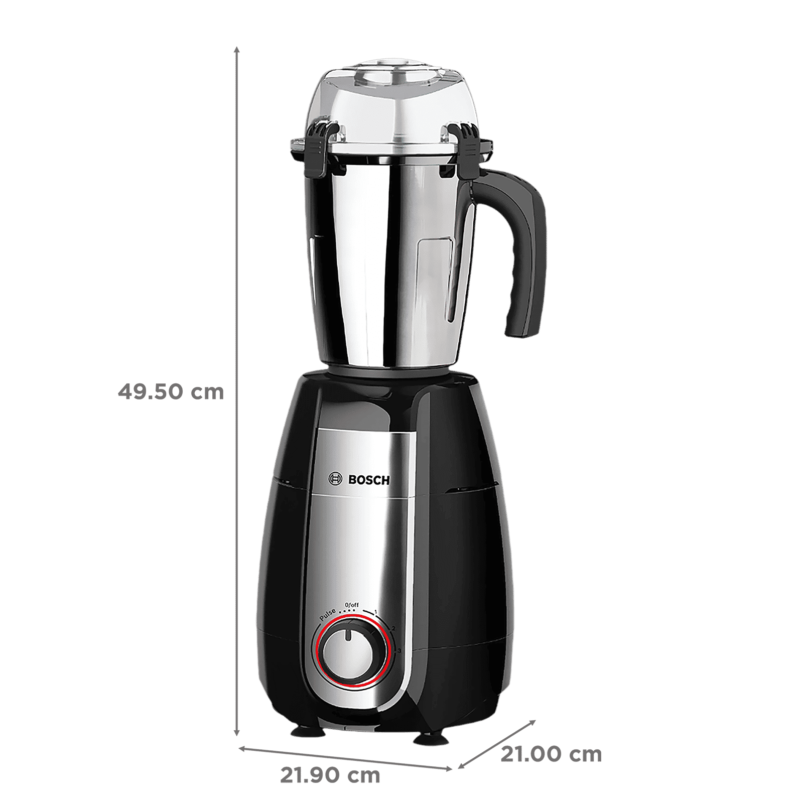 BOSCH TrueMixx Pro 1000 Watt 4 Jars Mixer Grinder (24000 RPM, Stone Pounding Technology, Black)_3