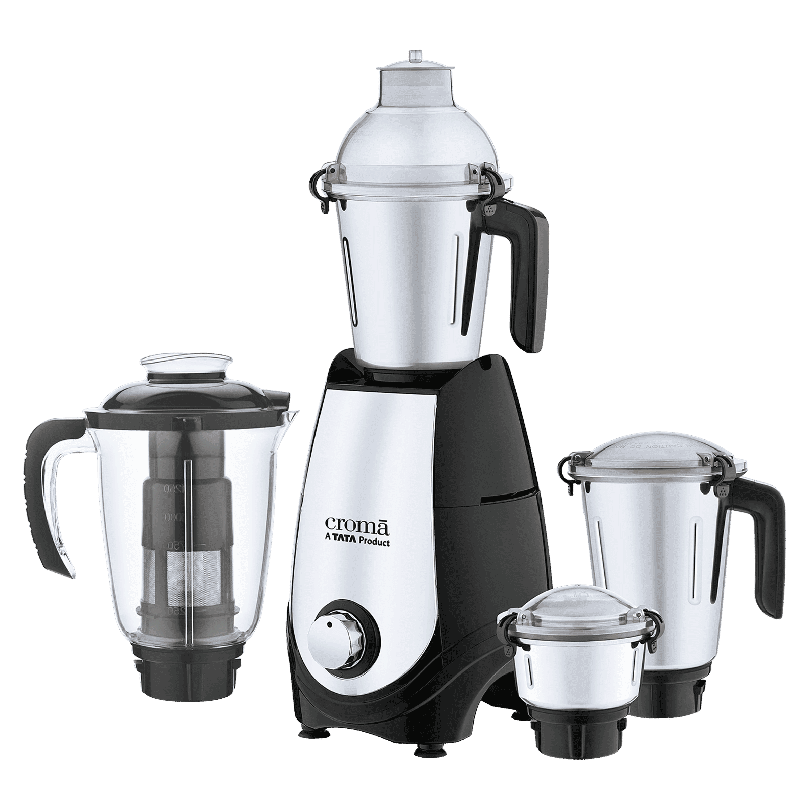 Croma 1000 Watt 4 Jars Juicer Mixer Grinder (20000 RPM, Copper Motor, Black & Silver)_6