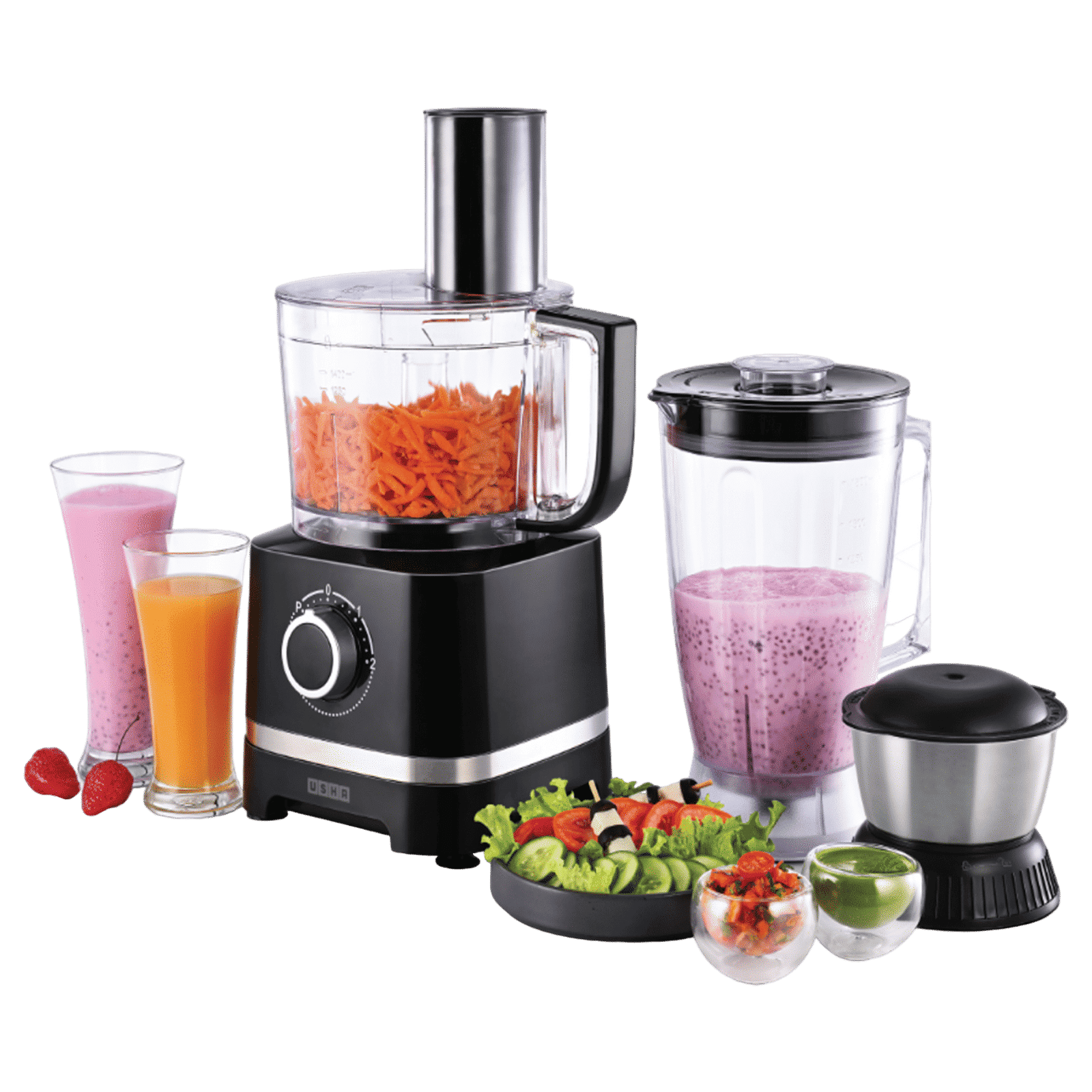 USHA iChef 800 Watt Food Processor (Black) USHA iChef 800 Watt Food Processor (Black)_1