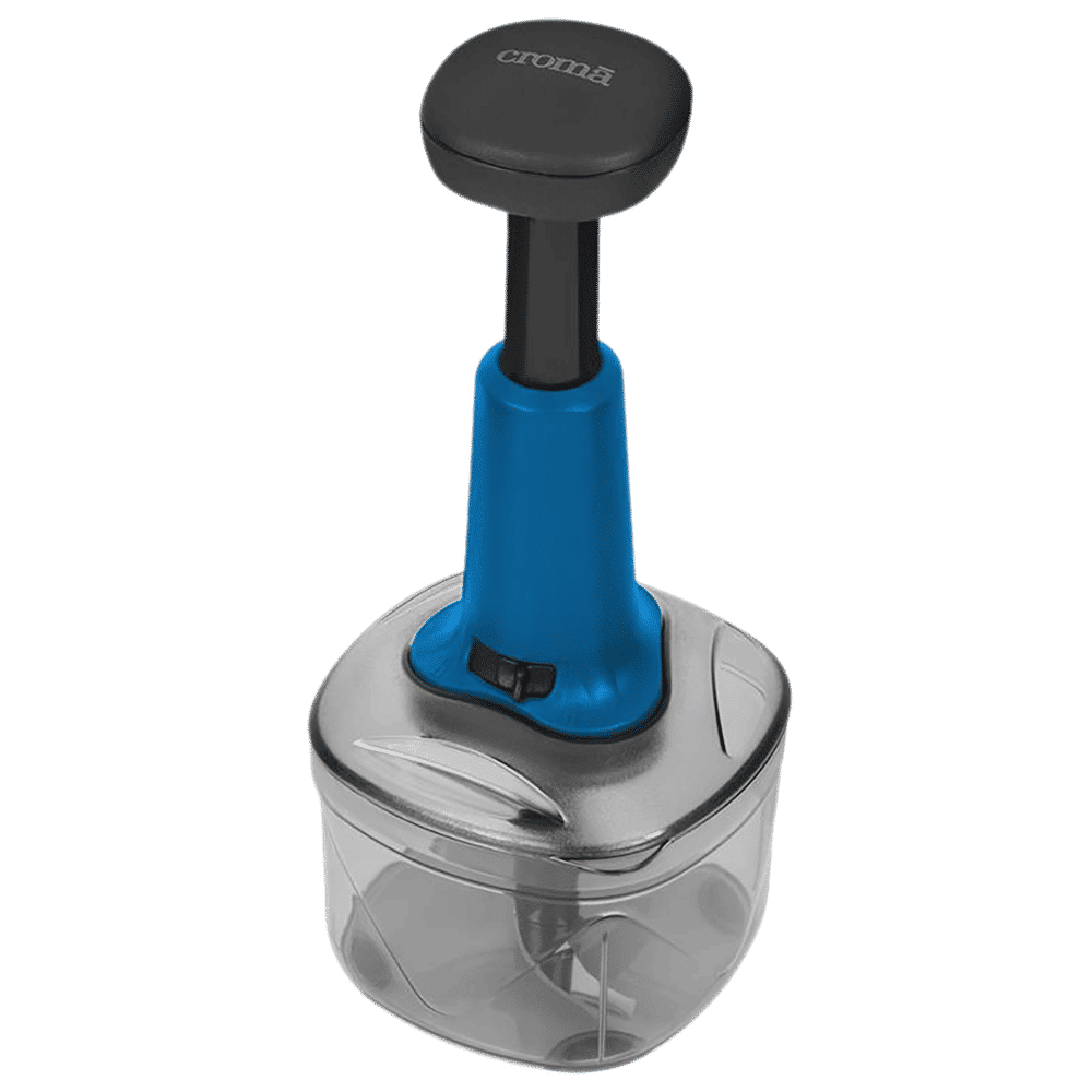 Croma Manual Push Chopper 600 ml (Blue and Black) Croma Manual Push Chopper 600 ml (Blue and Black)_1