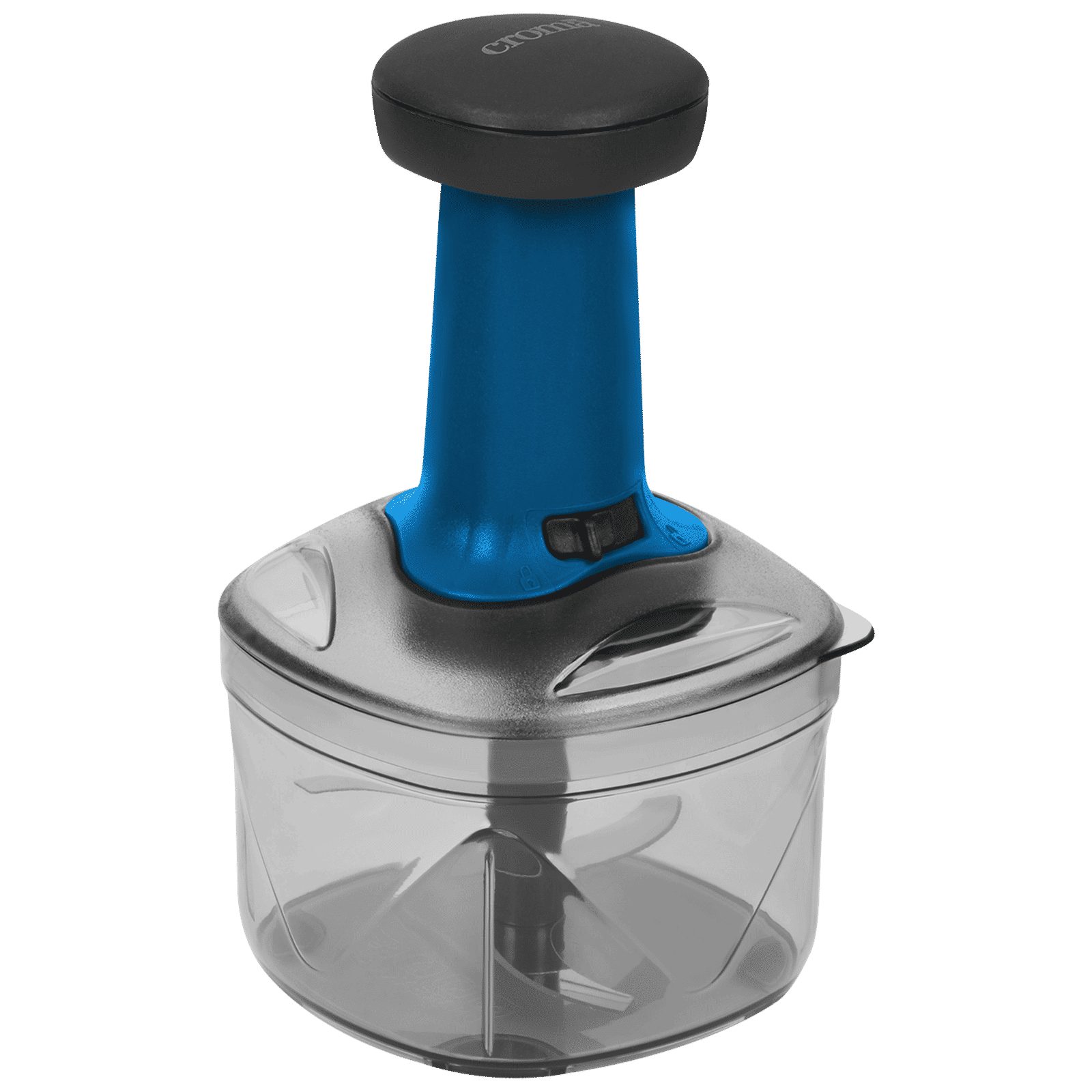 Croma Manual Push Chopper 600 ml (Blue and Black) Croma Manual Push Chopper 600 ml (Blue and Black)_3