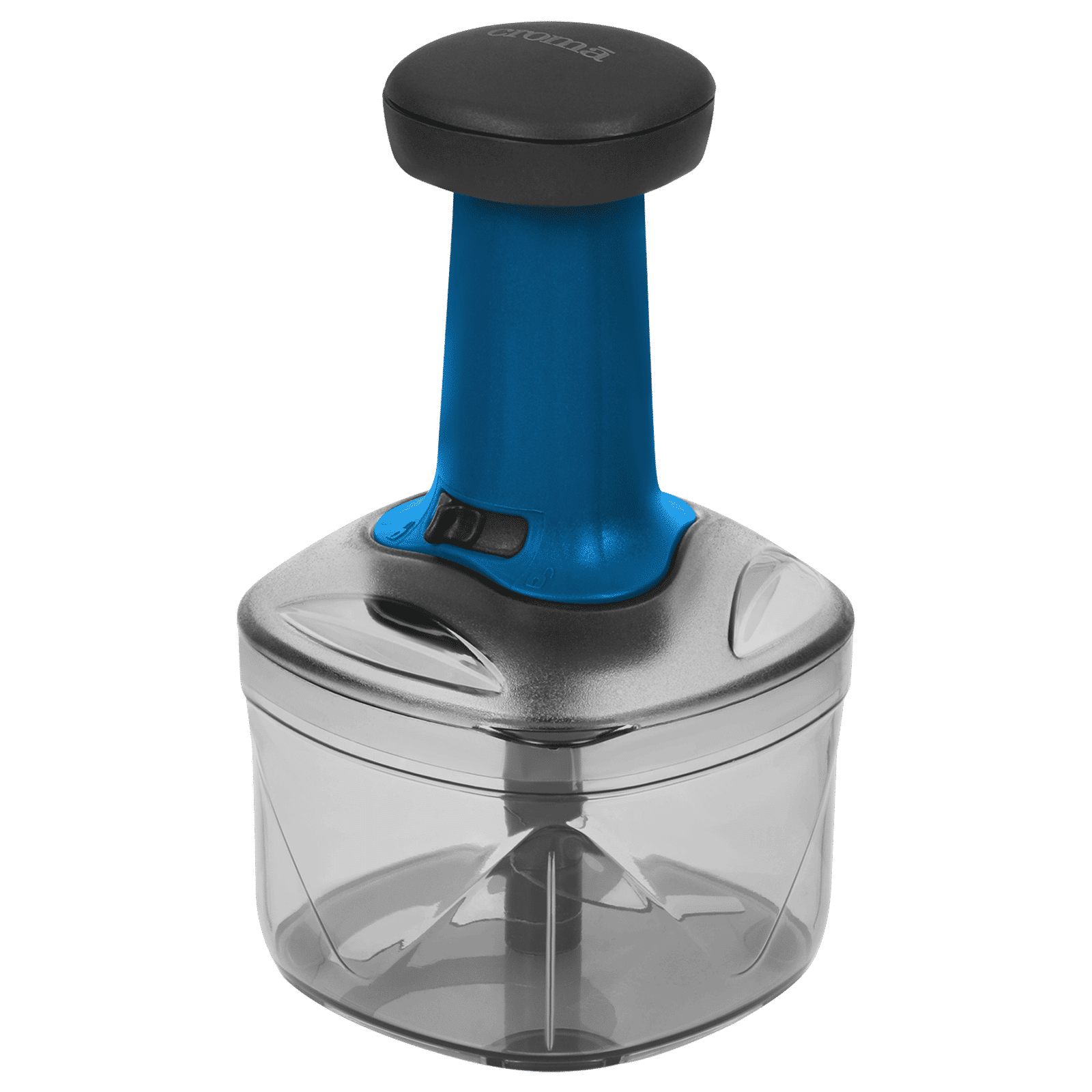 Croma Manual Push Chopper 600 ml (Blue and Black) Croma Manual Push Chopper 600 ml (Blue and Black)_4