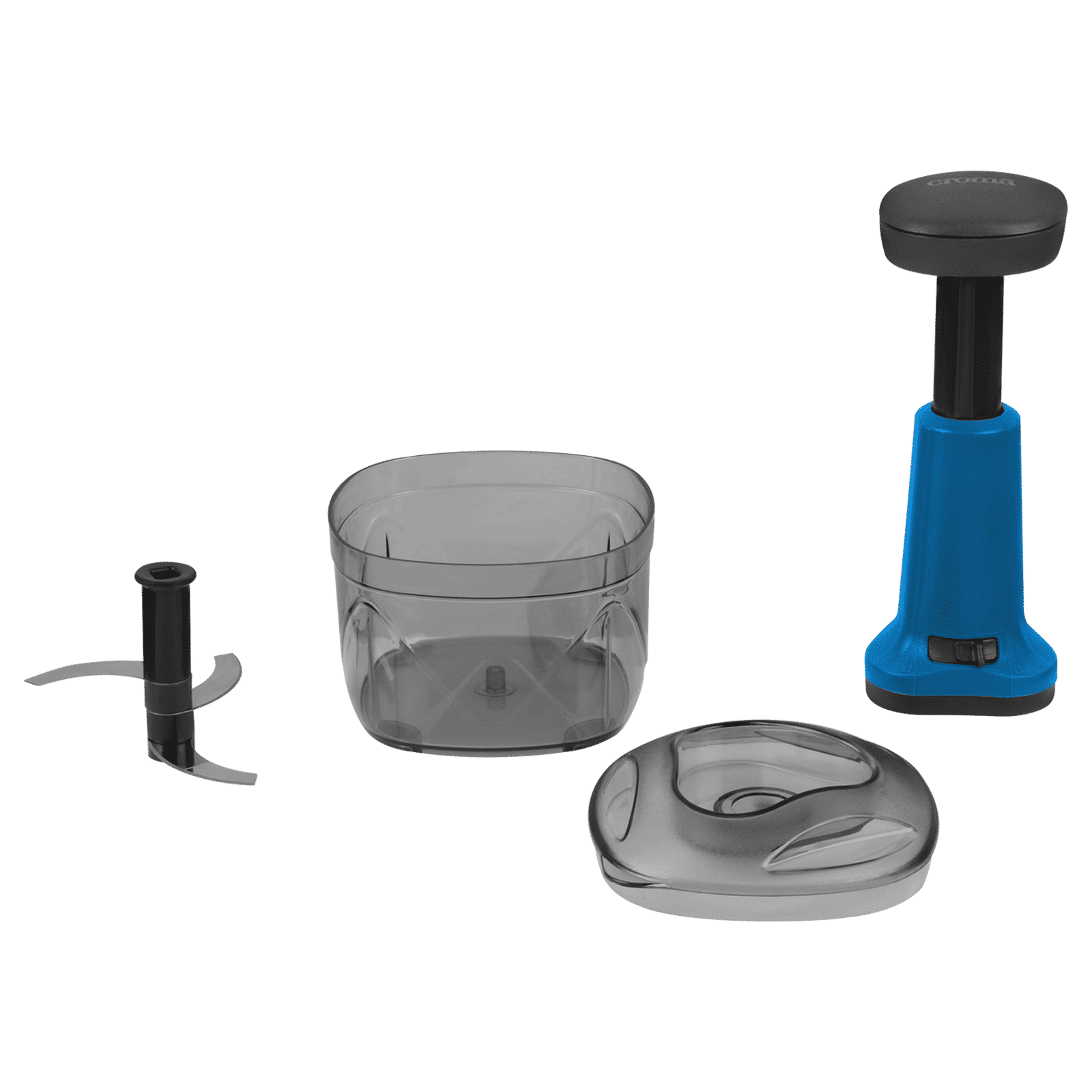 Croma Manual Push Chopper 600 ml (Blue and Black) Croma Manual Push Chopper 600 ml (Blue and Black)_5