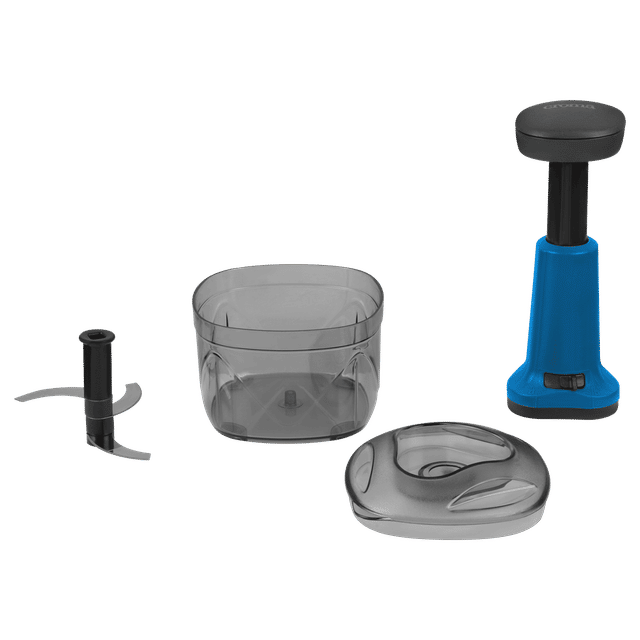 Buy Croma Manual Push Chopper 600 ml (Blue and Black) Online – Croma