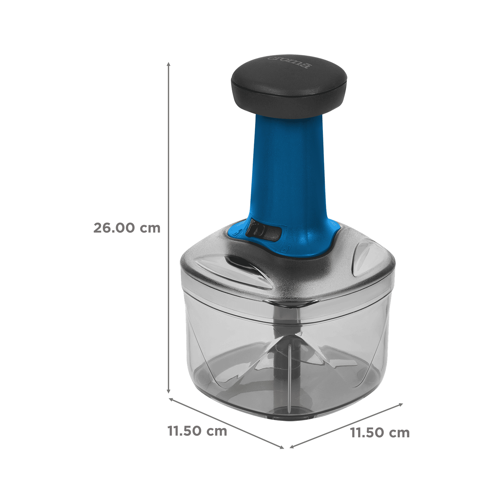 Croma Manual Push Chopper 600 ml (Blue and Black) Croma Manual Push Chopper 600 ml (Blue and Black)_6