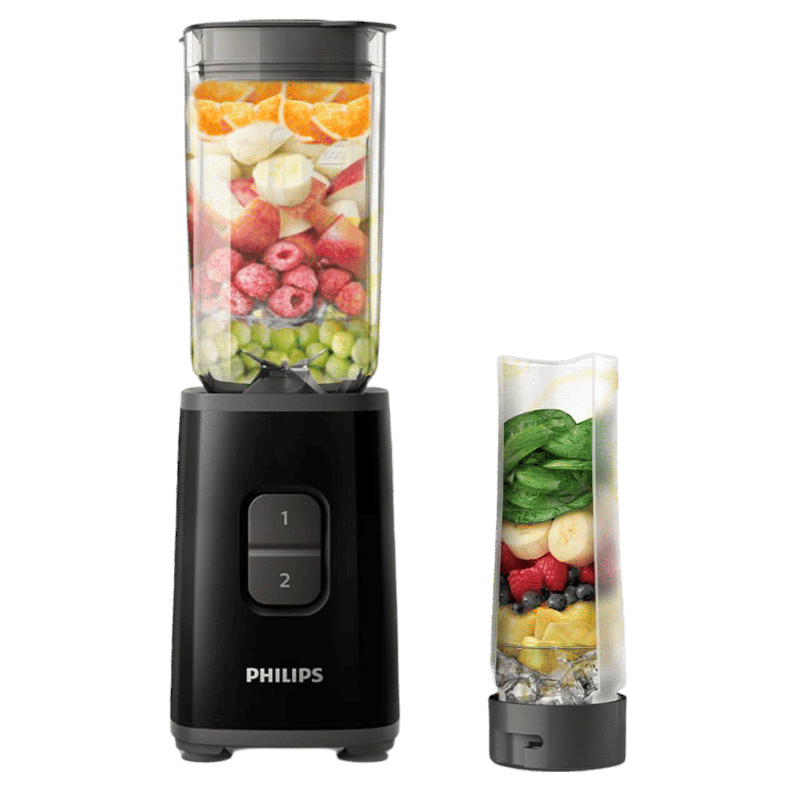 PHILIPS HR2602/90 350 Watt 2 Jars Mixer, Grinder and Blender (Adjustable Speed Control, Black)_1