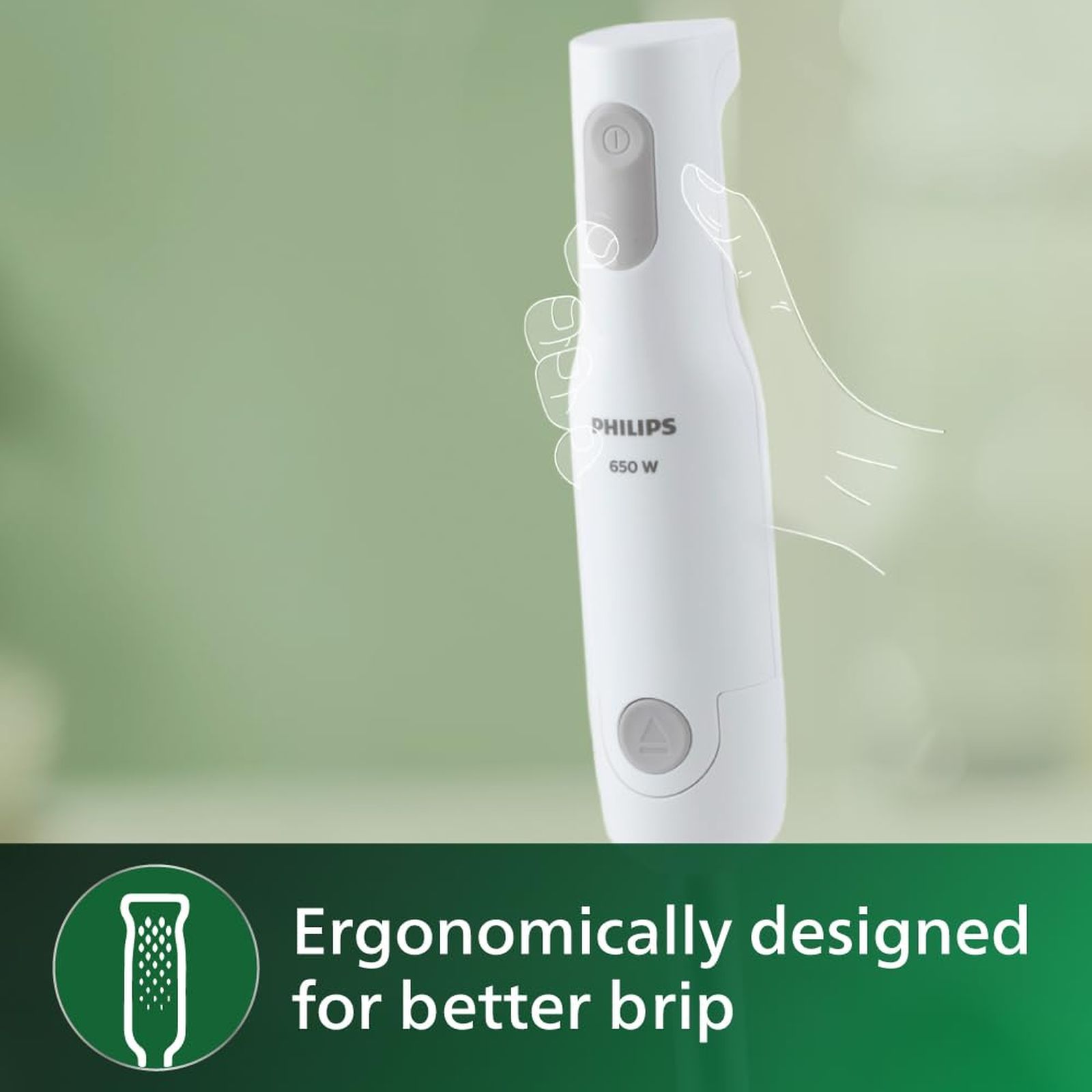 PHILIPS 650 Watt 2 Speed Hand Blender with 2 Attachments (Detachable Steel Rod, White)_7