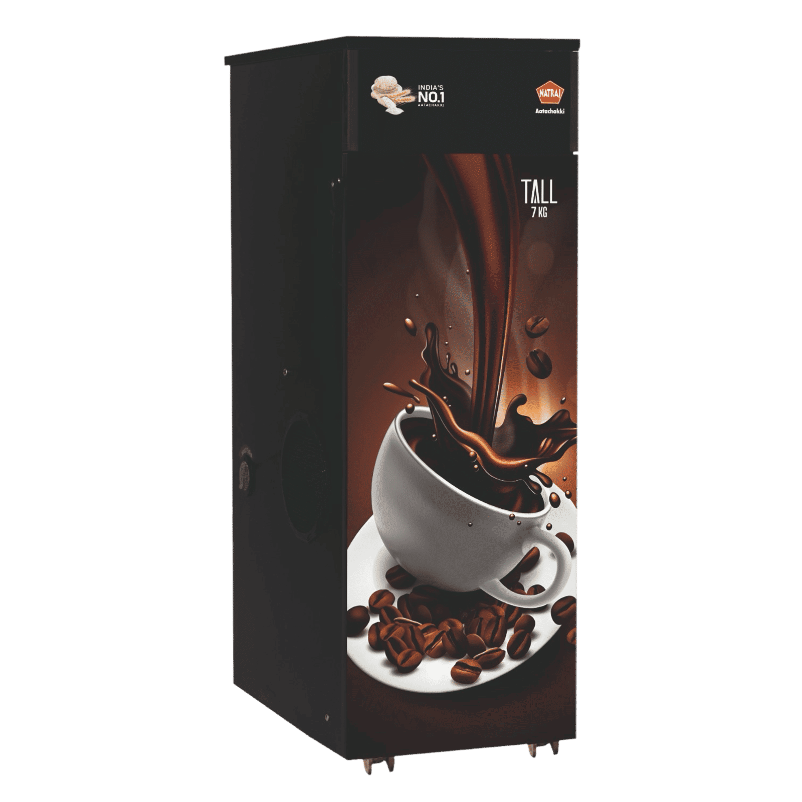 NATRAJ Tall 1100 Watts 7 kg Flour Mill Machine (AC110, Coffee)_4