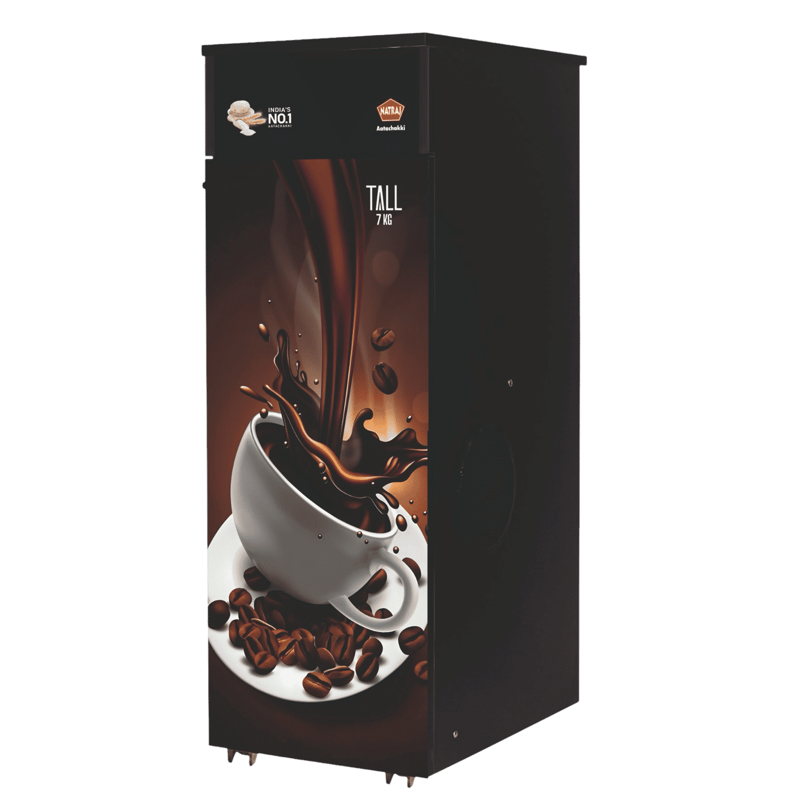 NATRAJ Tall 1100 Watts 7 kg Flour Mill Machine (AC110, Coffee)_6