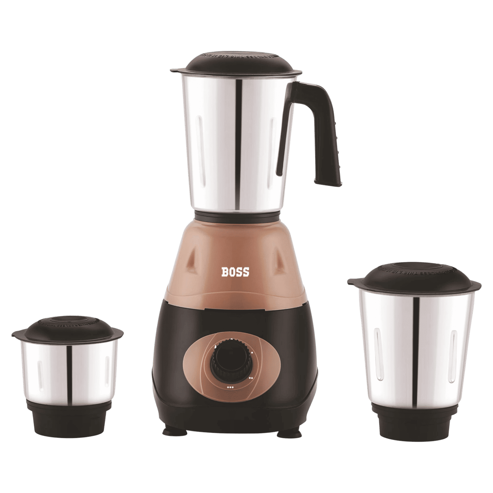BOSS Bravo B274 500 Watt 3 Jars Mixer Grinder (20000 RPM, Auto Switch Off, Beige)_1