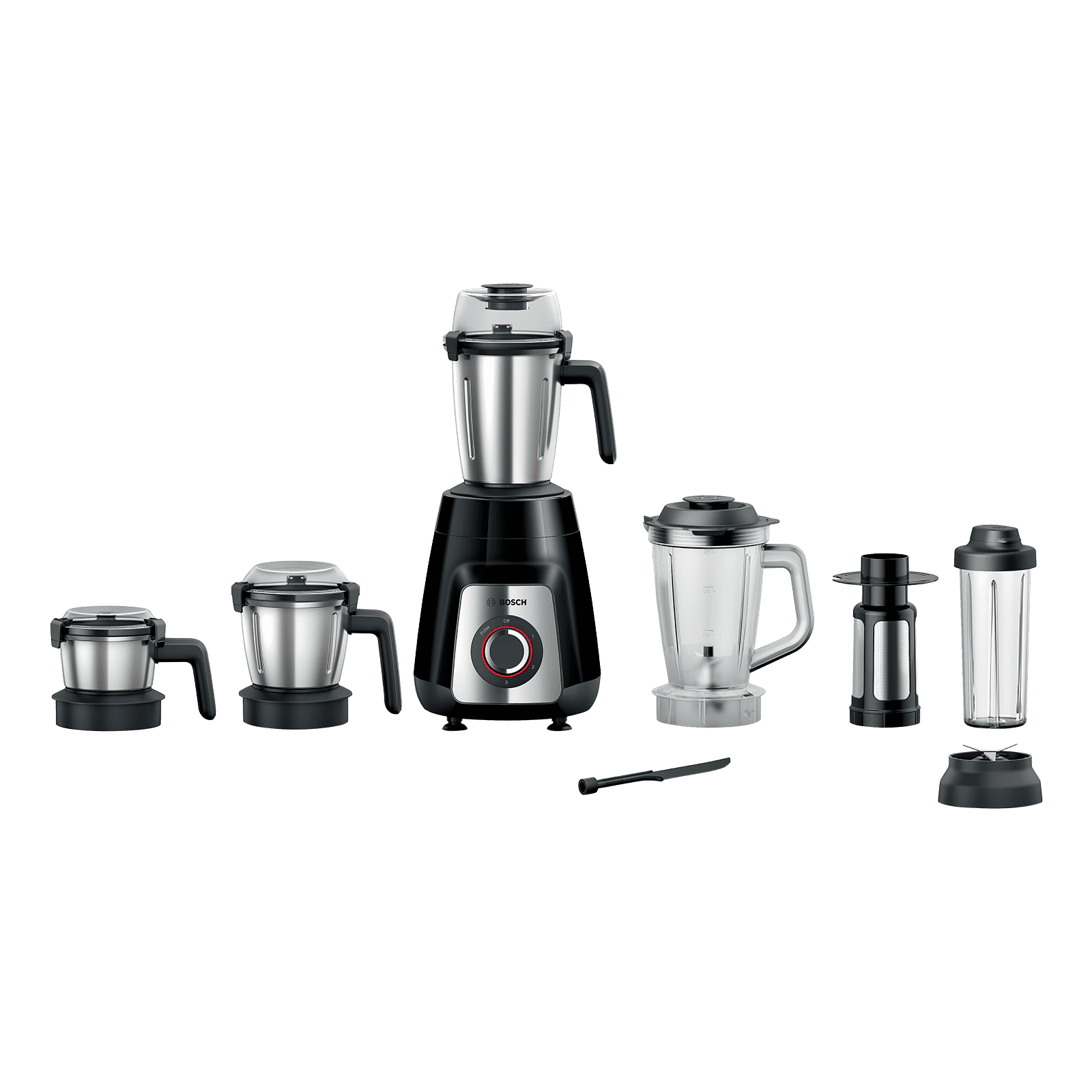 Bosch TrueMixx 1100 Watt 5 Jars Mixer Grinder (24000 RPM, Stone Pounding Technology, Black)_1